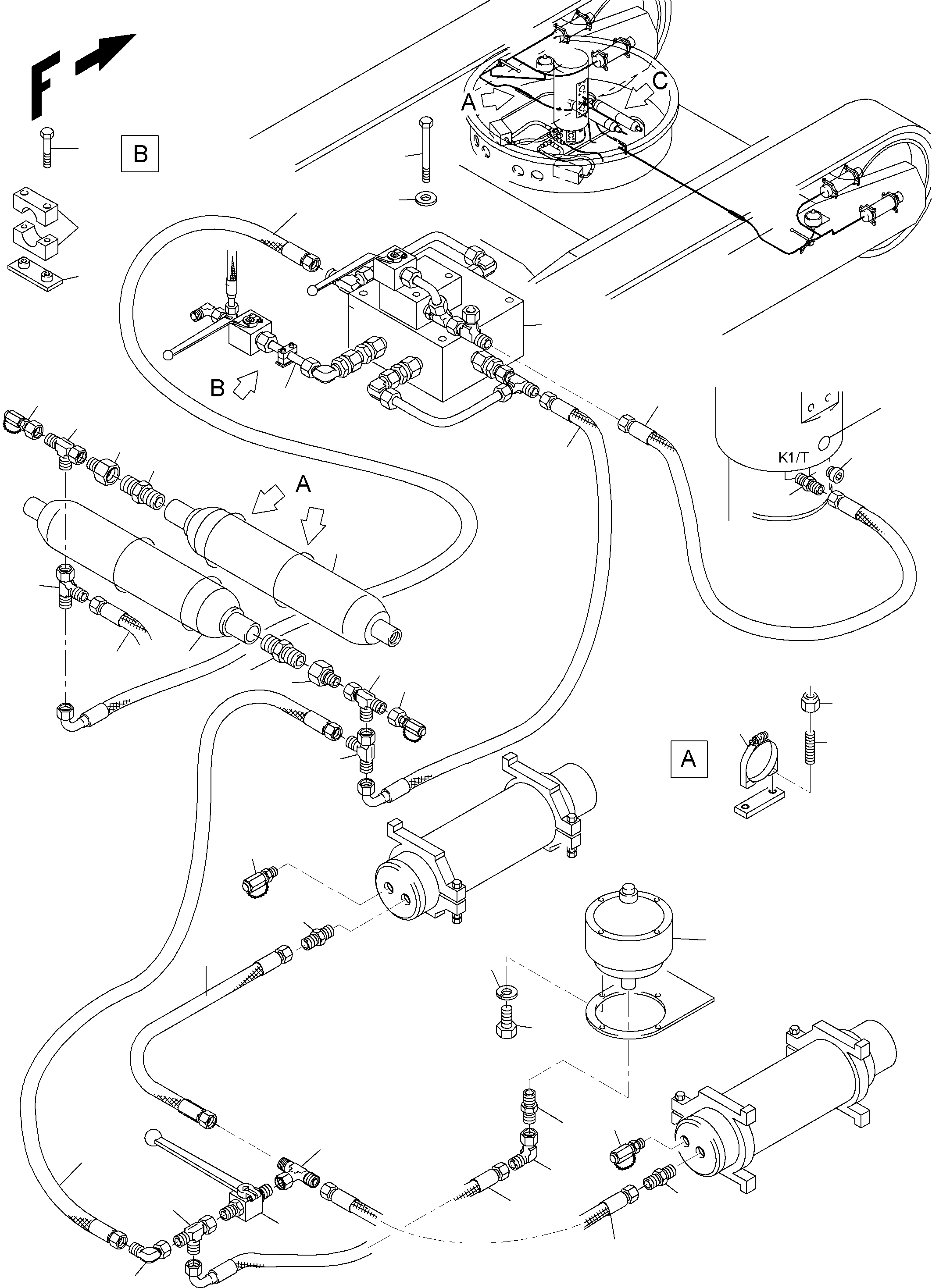 Komatsu parts book diagram for PC4000-6 S/N 58141: TRACK ADJUSTING