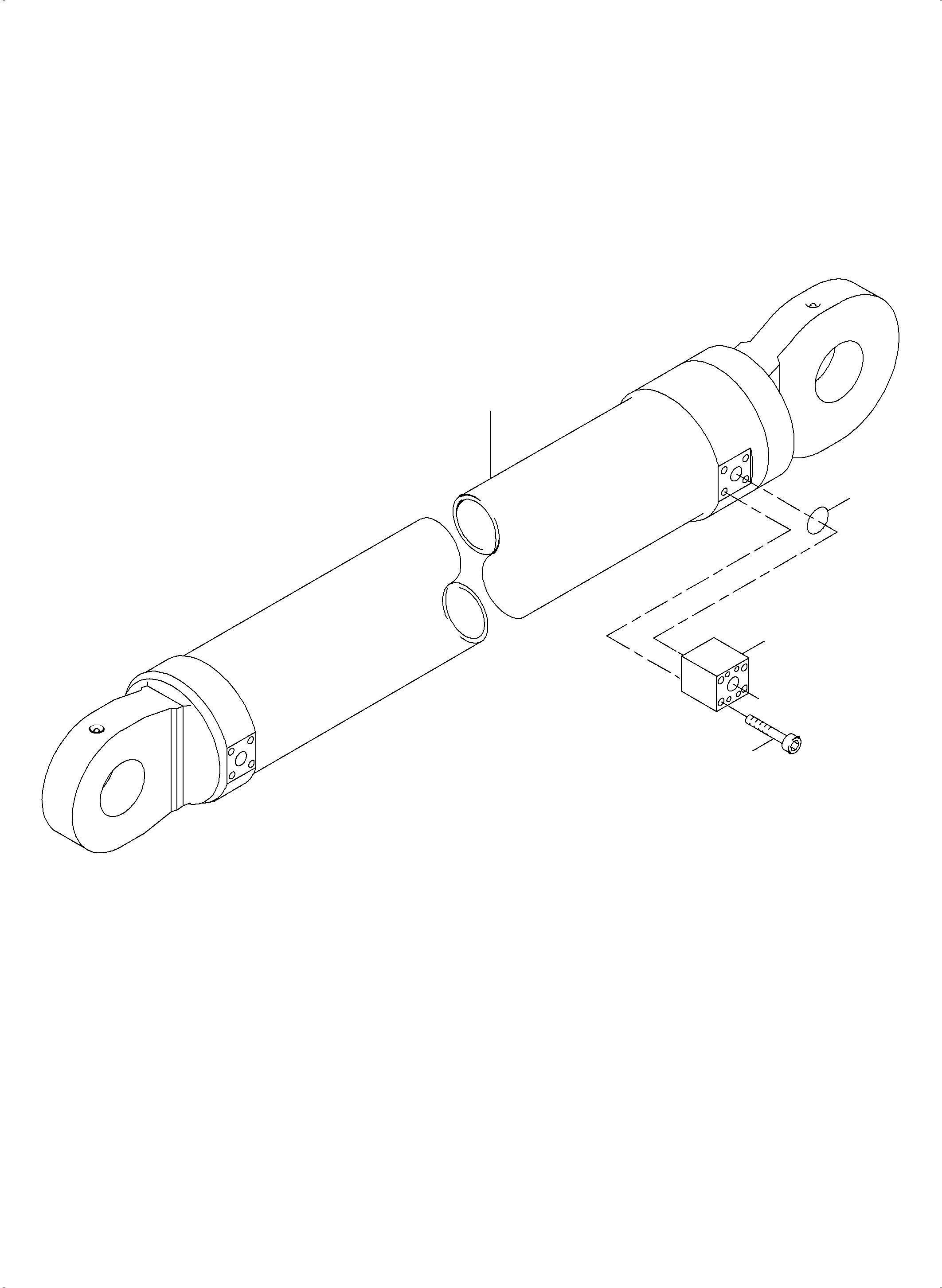 Komatsu parts book diagram for PC4000-6 S/N 58141: CONNECTOR BOOM CYLINDER (FS)
