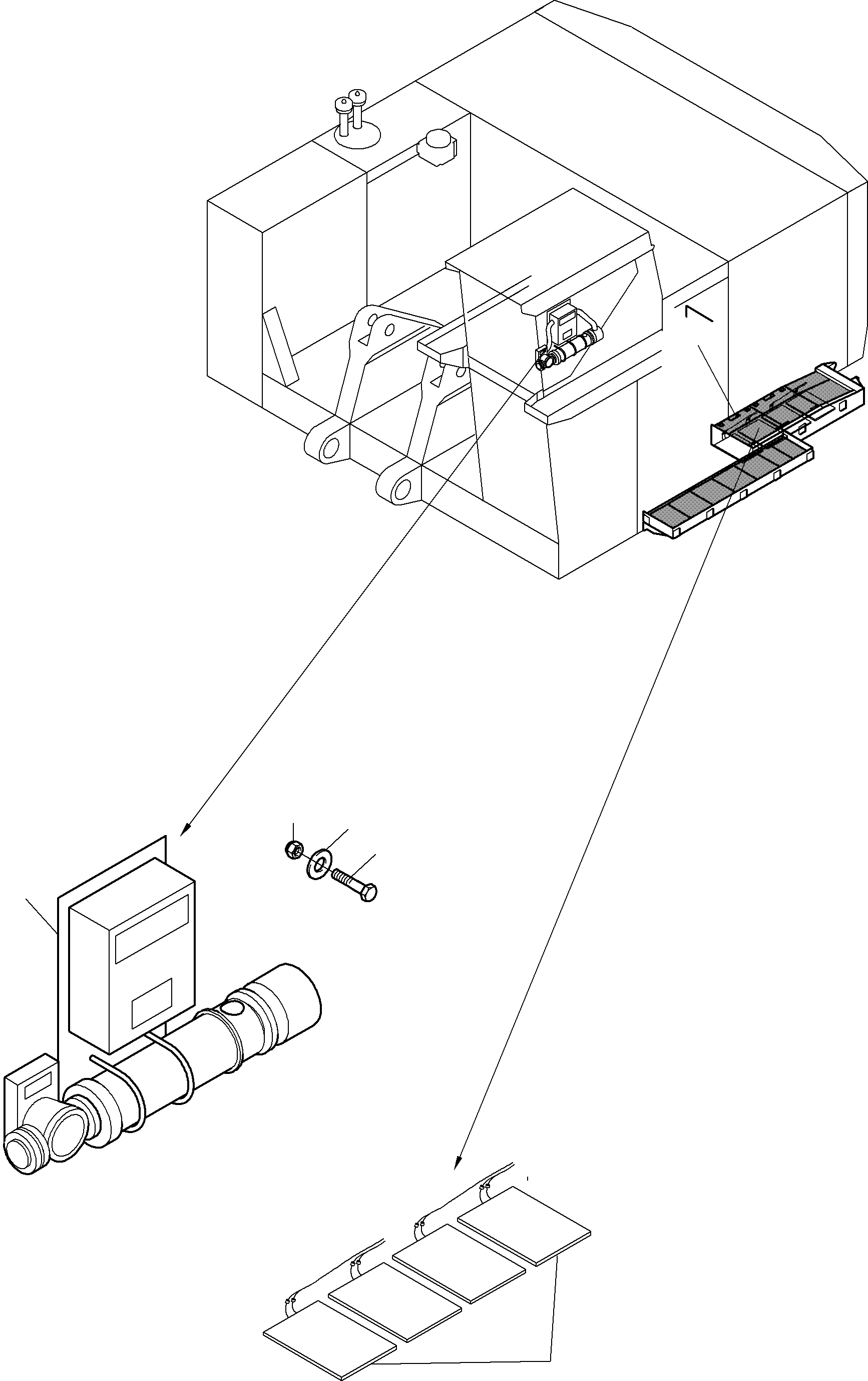 Komatsu parts book diagram for PC4000-6 S/N 58141: TEMPERATURE CONDITIONING - WATER AND HYDAULIC OIL