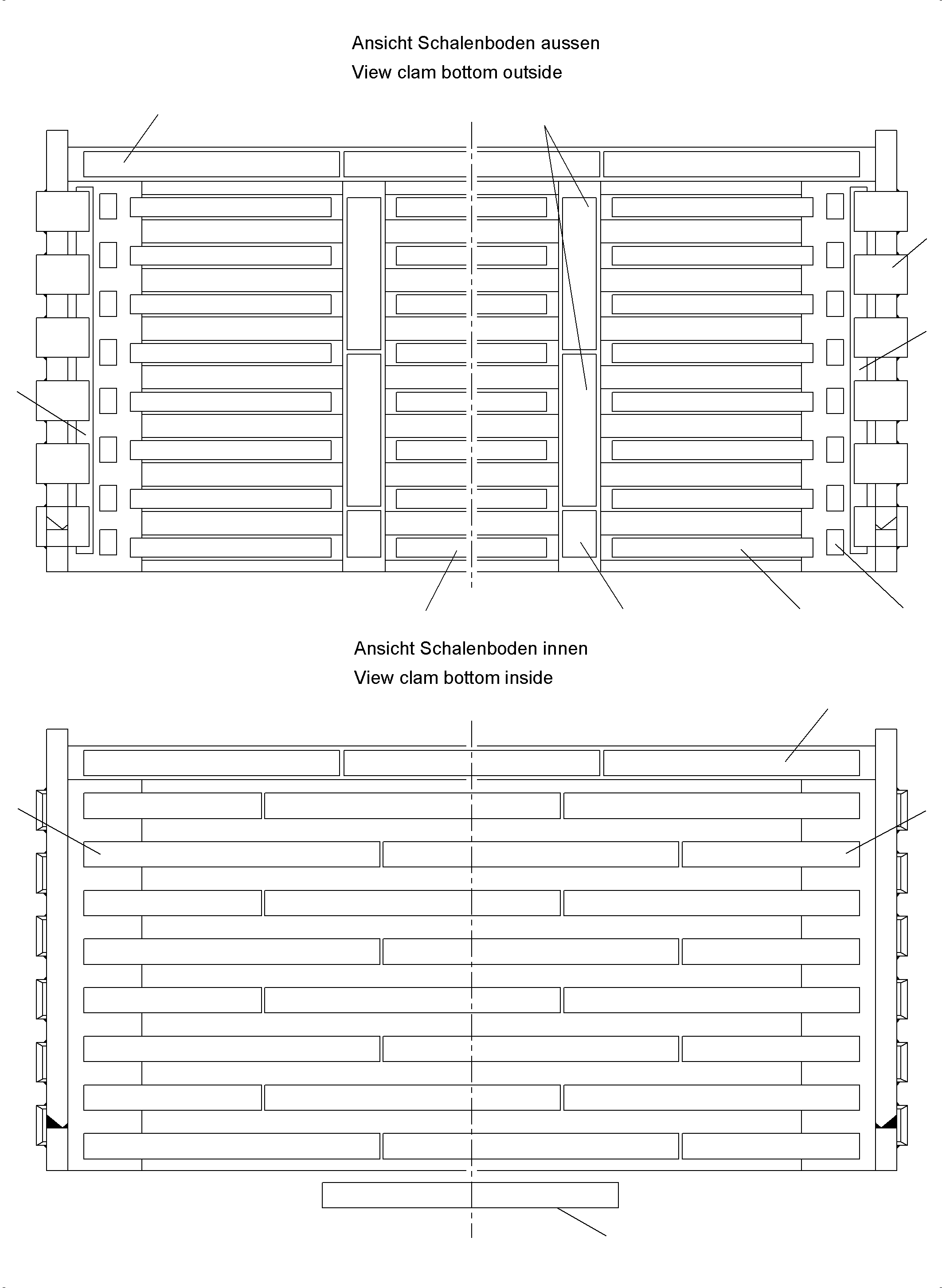 Komatsu parts book diagram for PC4000-6 S/N 58141: WEAR AND TEAR PARTS BUCKET CLAM 22.0 WP4