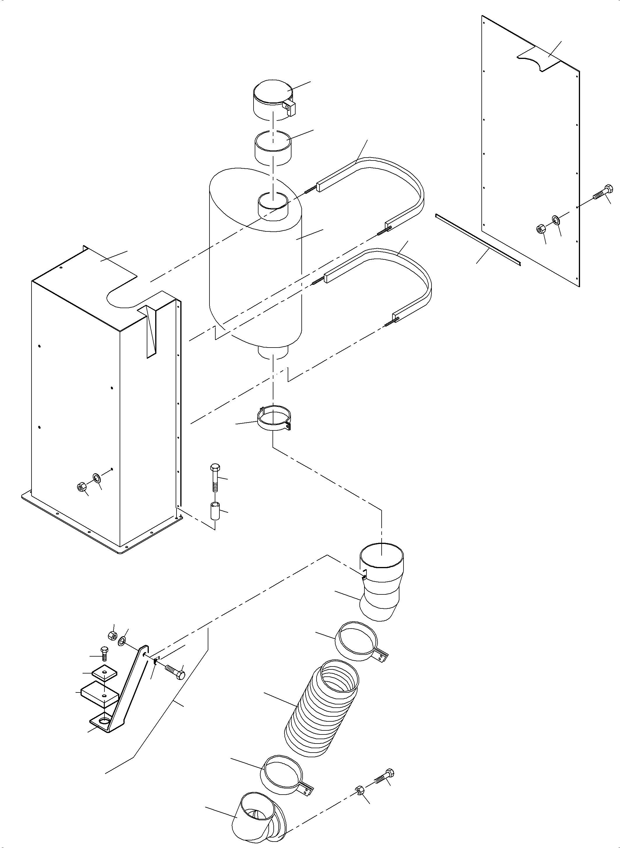 Komatsu parts book diagram for PC4000-6 S/N 58141: EXHAUST SYSTEM