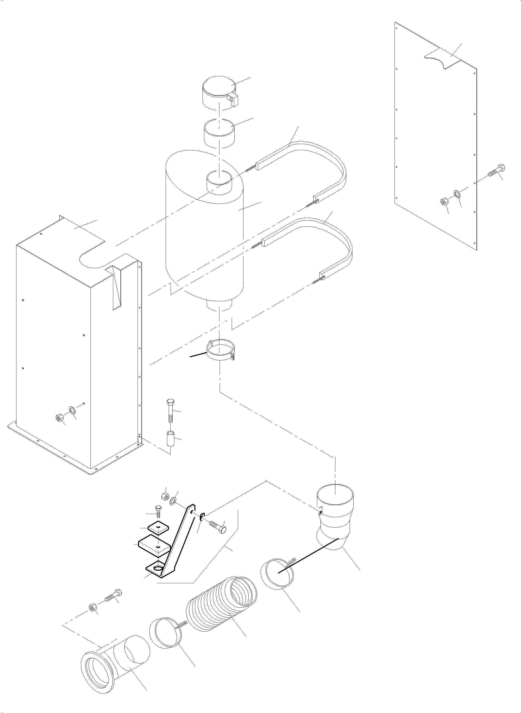 Komatsu parts book diagram for PC4000-6 S/N 58141: EXHAUST SYSTEM