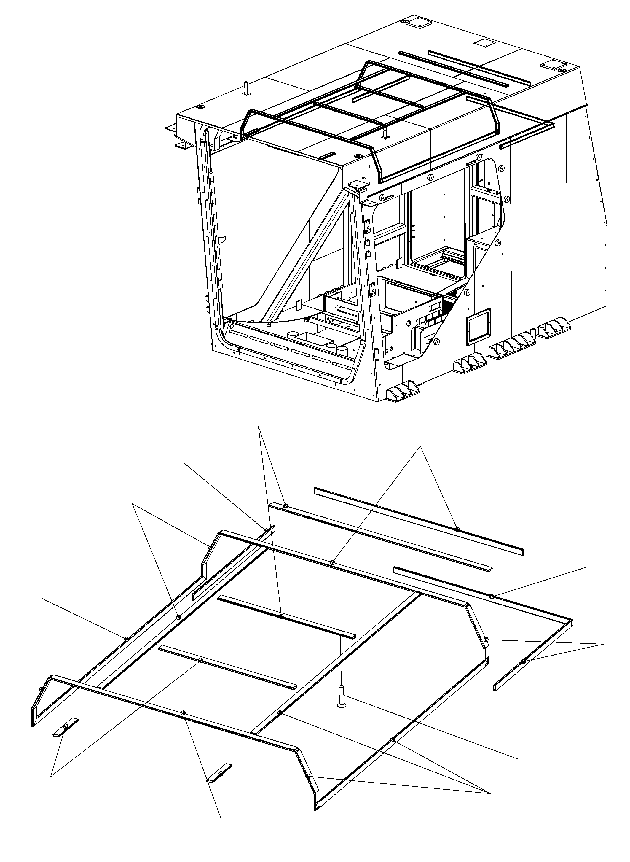 Komatsu parts book diagram for PC4000-6 S/N 58141: OPERATOR'S CAB PART 2