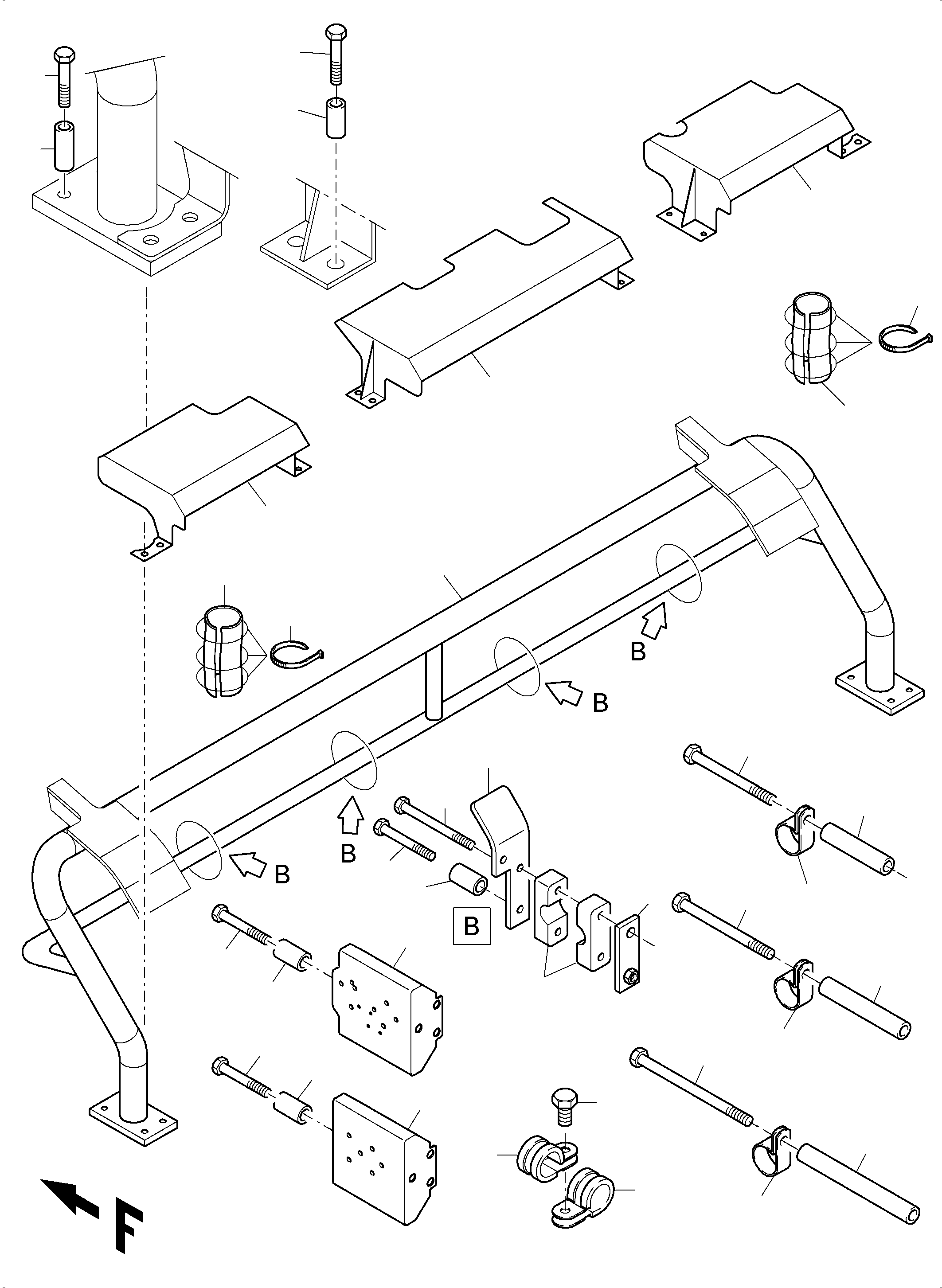 Komatsu parts book diagram for PC4000-6 S/N 58141: REMOT CONTROL MAINFOLD ARR.