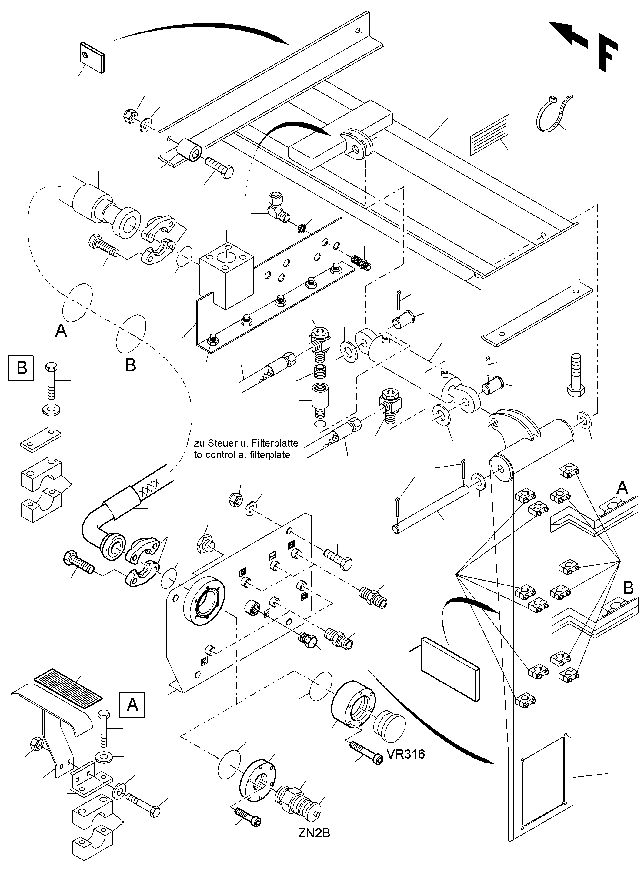 Komatsu parts book diagram for PC4000-6 S/N 58141: REFUELING EQUIPMENT FUEL LINE WIGGINS