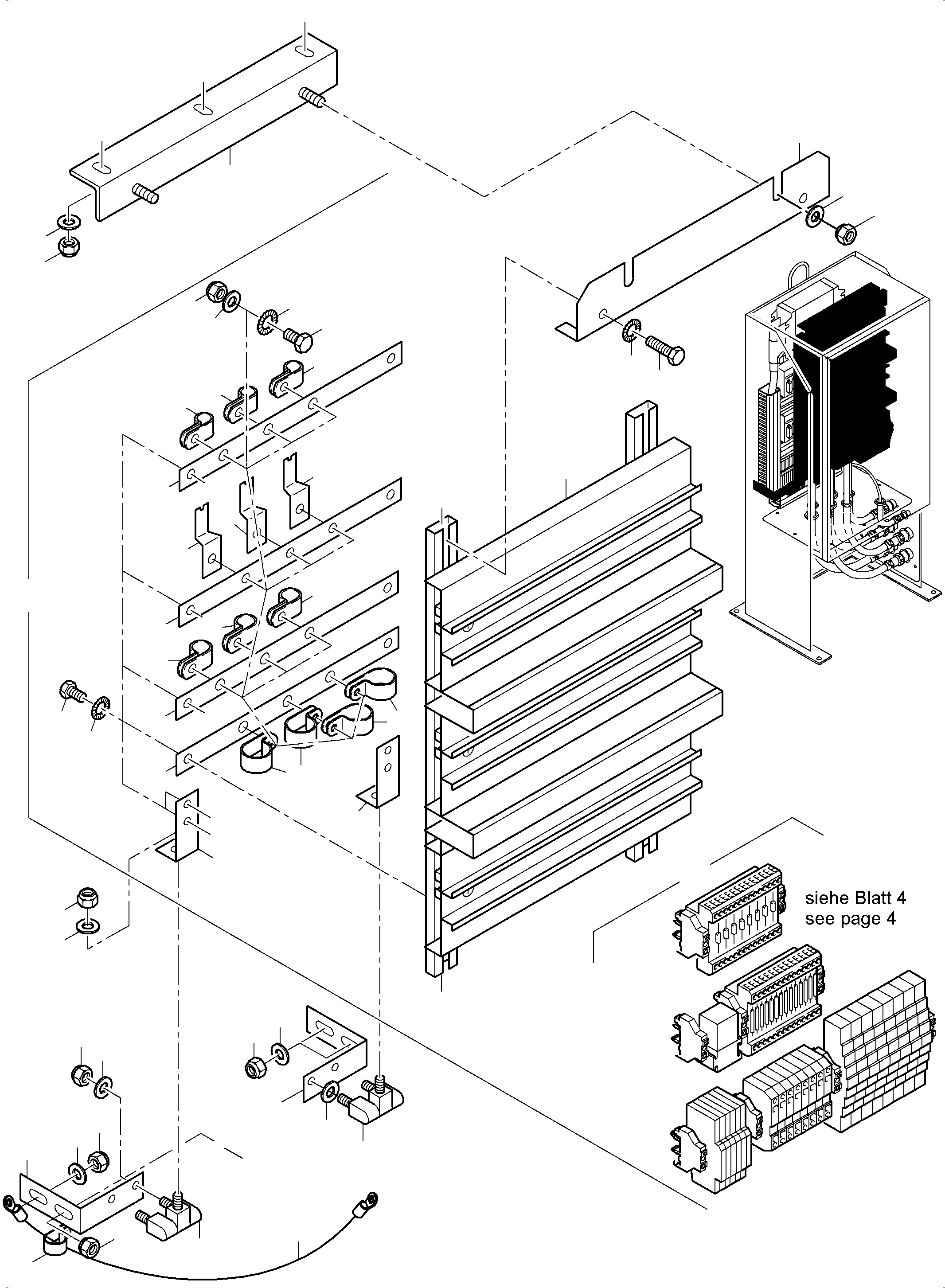 Komatsu parts book diagram for PC4000-6 S/N 58141: SWITCH CABINET ORT 40
