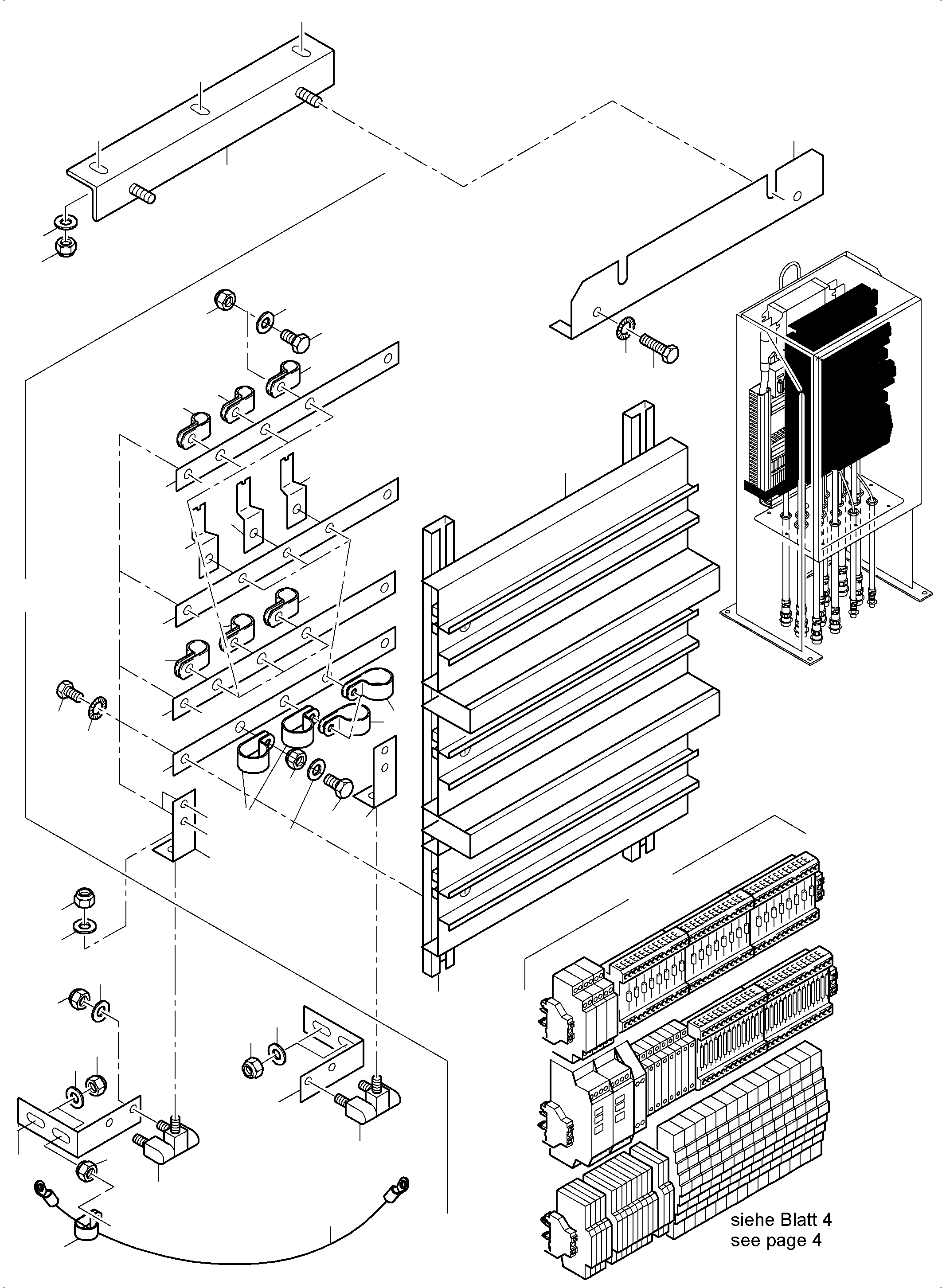 Komatsu parts book diagram for PC4000-6 S/N 58141: SWITCH CABINET ORT 56