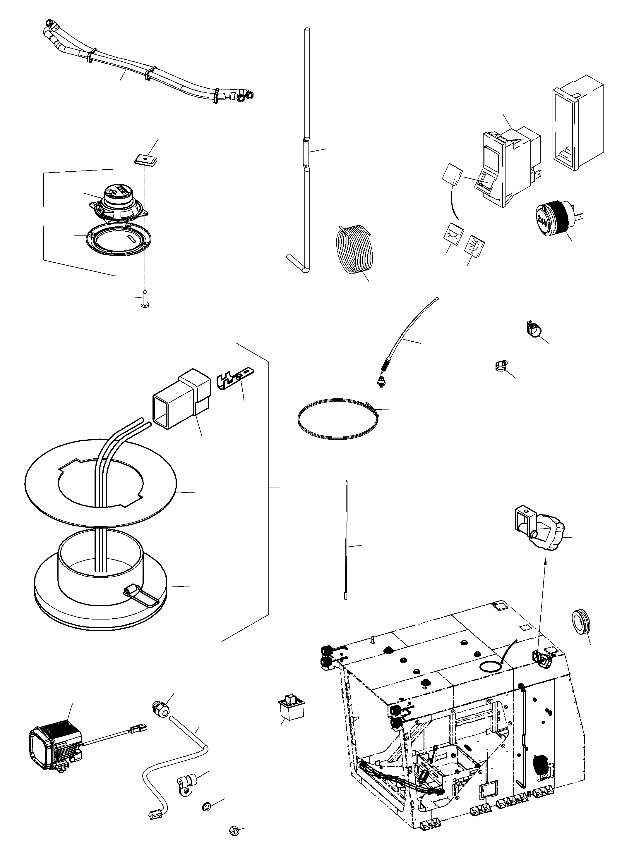 Komatsu parts book diagram for PC4000-6 S/N 58141: OPERATOR'S CAB PART 1