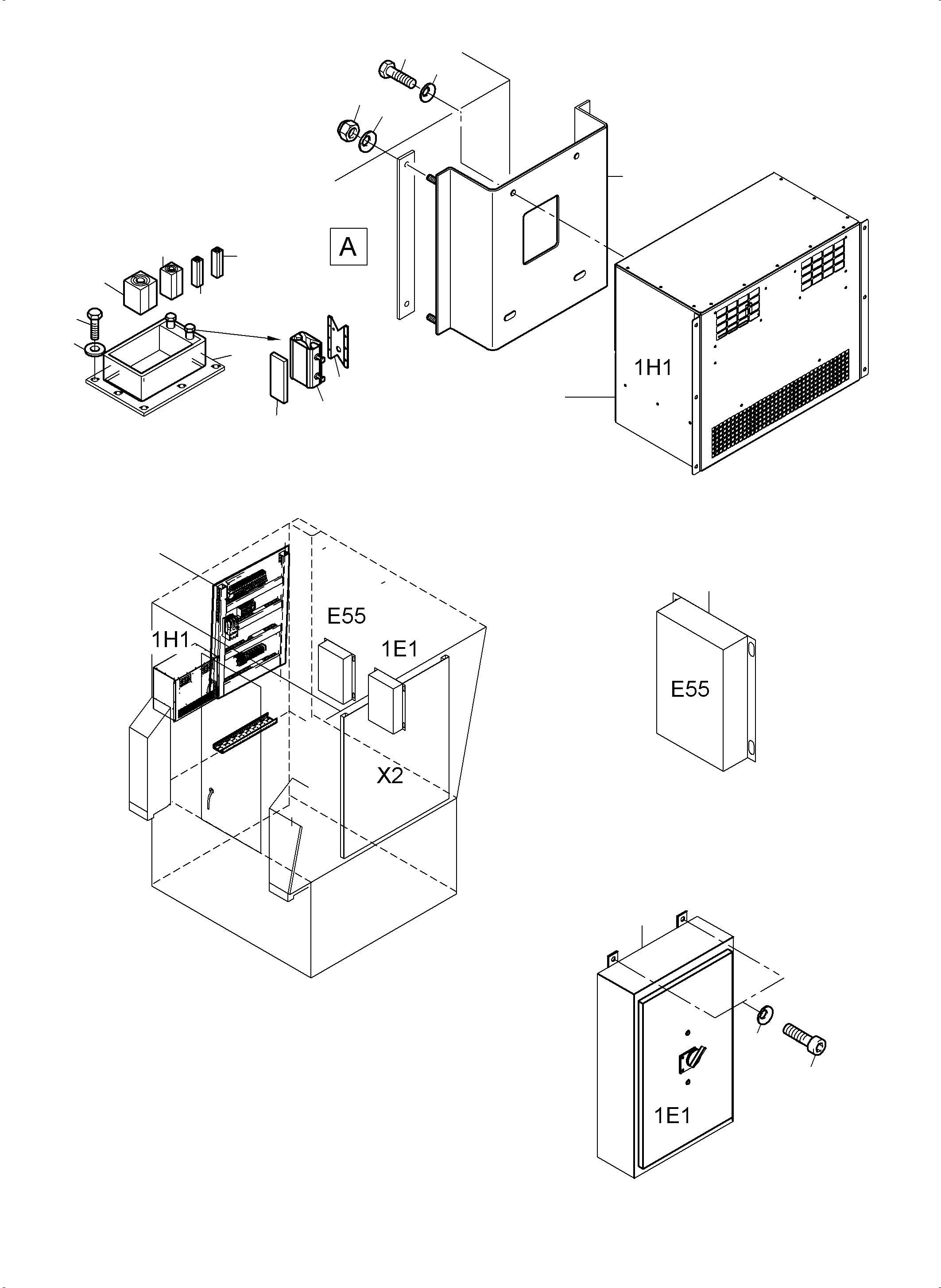 Komatsu parts book diagram for PC4000-6 S/N 58141: ELECTRIC PARTS TEMPERATURE CONDITIONING - CAB SUPPORT