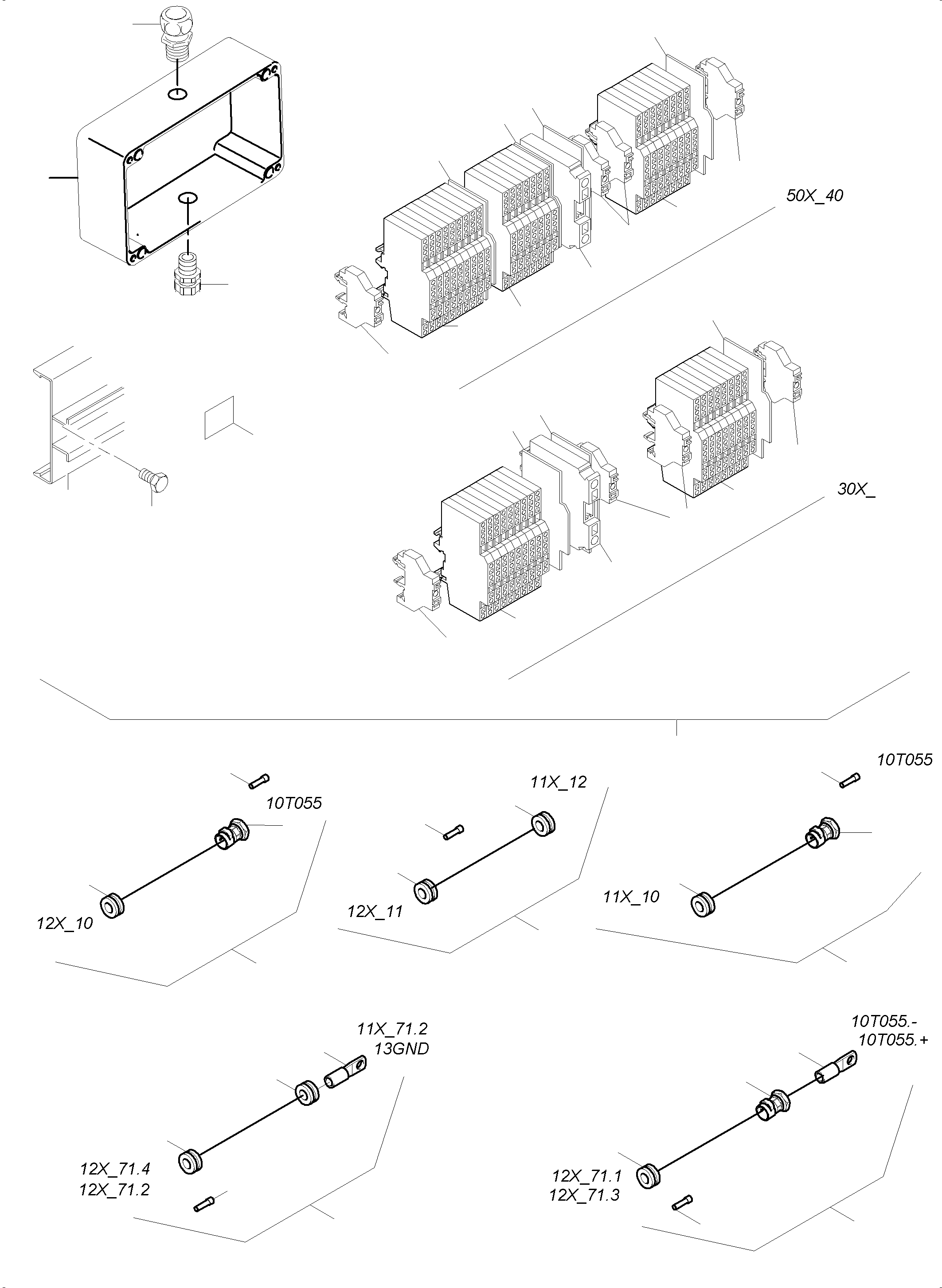 Komatsu parts book diagram for PC4000-6 S/N 58141: CABLES-TEMPERATURE CONDITIONING