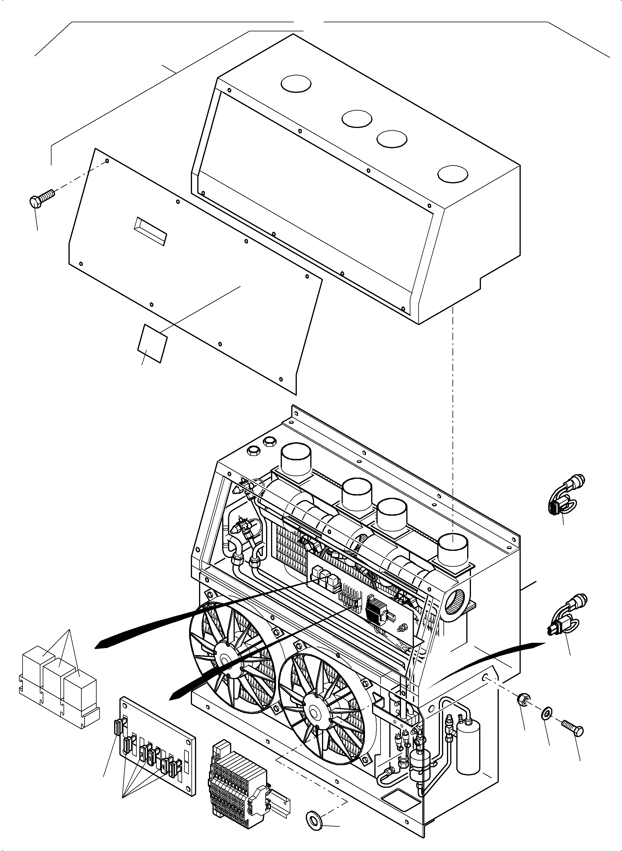 Komatsu parts book diagram for PC4000-6 S/N 58141: AIR CONDITIONING UNIT