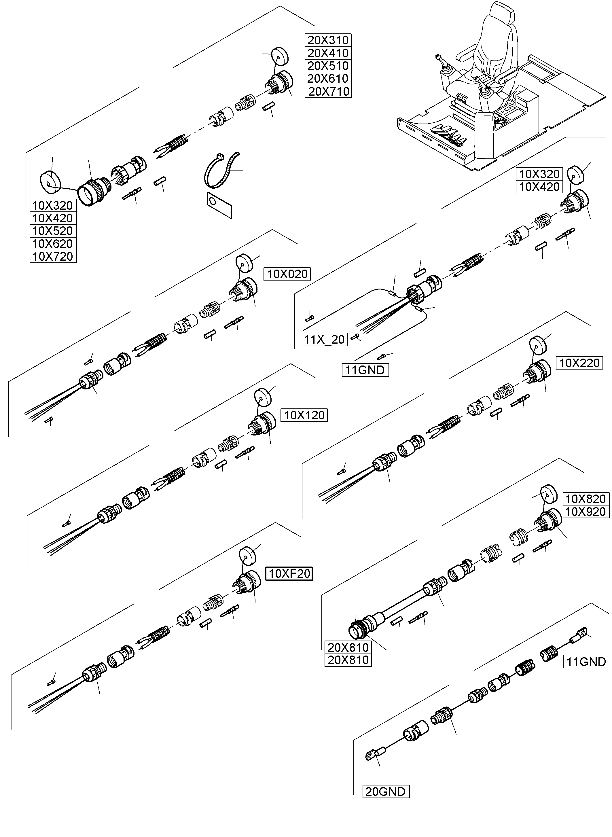 Komatsu parts book diagram for PC4000-6 S/N 58141: OPERATOR'S STAND