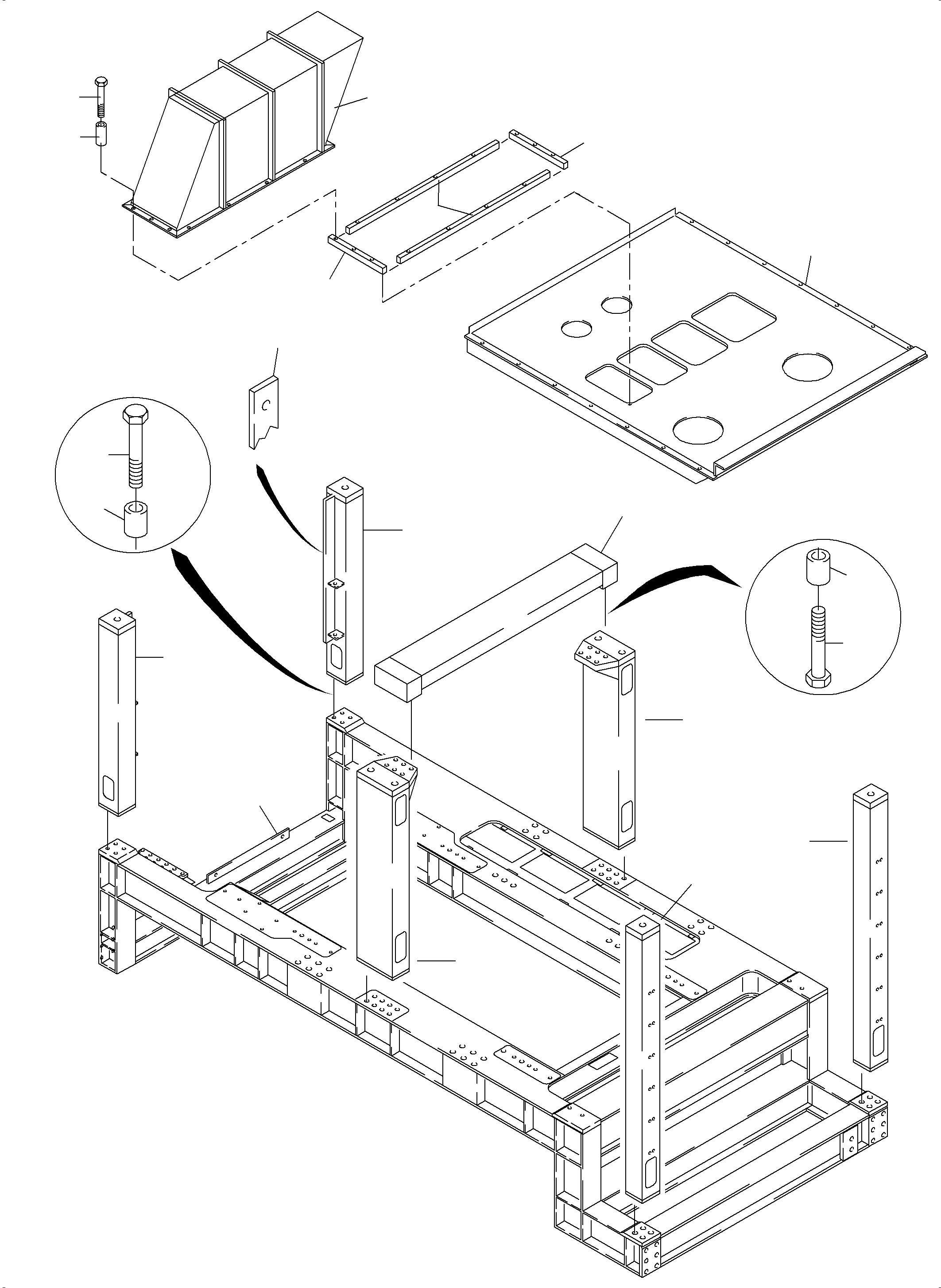 Komatsu parts book diagram for PC4000-6 S/N 58141: COVERING, ENGINE HOUSING