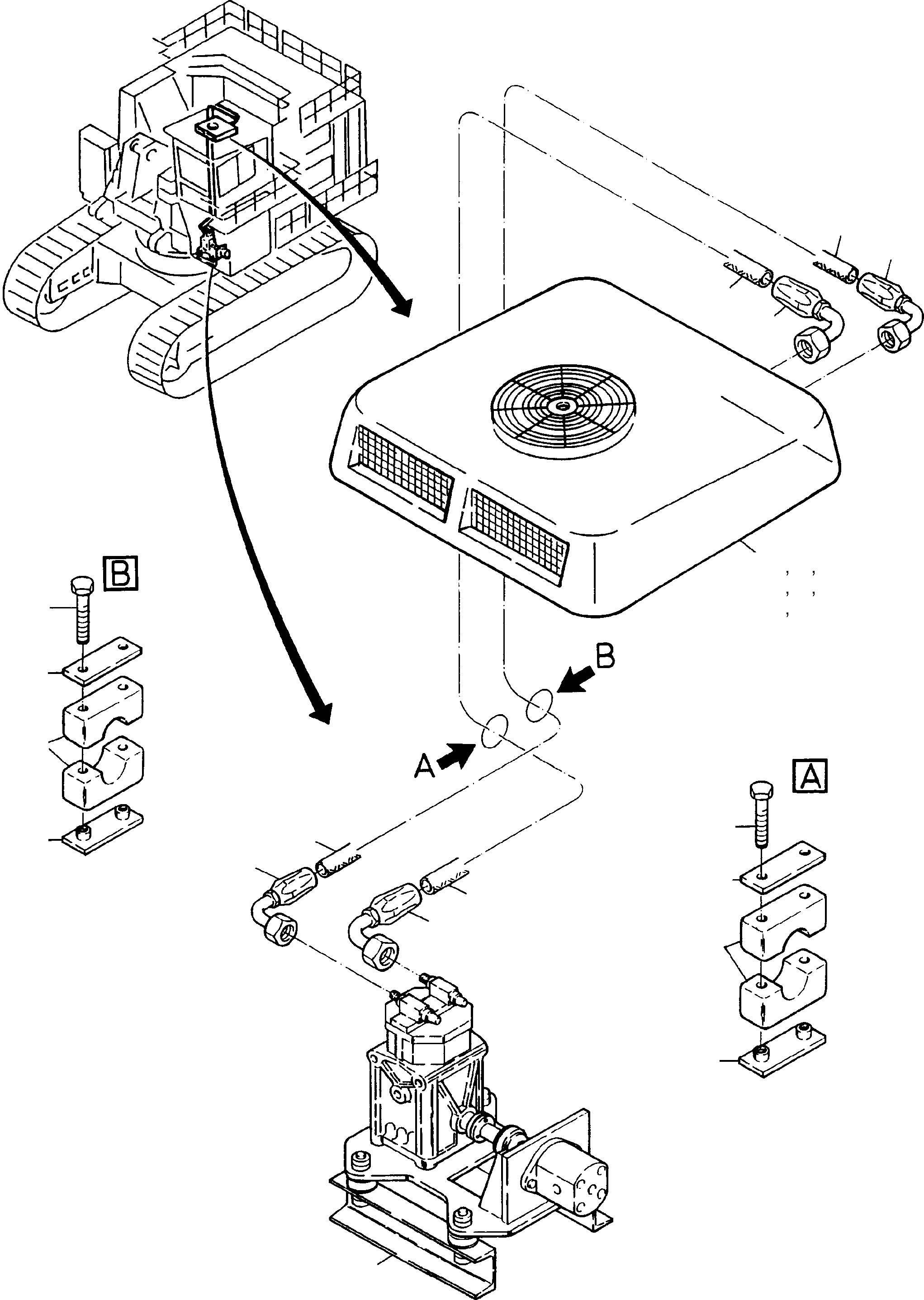 Excavators Mining Komatsu / H285S S/N 78117(G78117) / Air Conditioning Line(114-1936b : 114-1936b)
