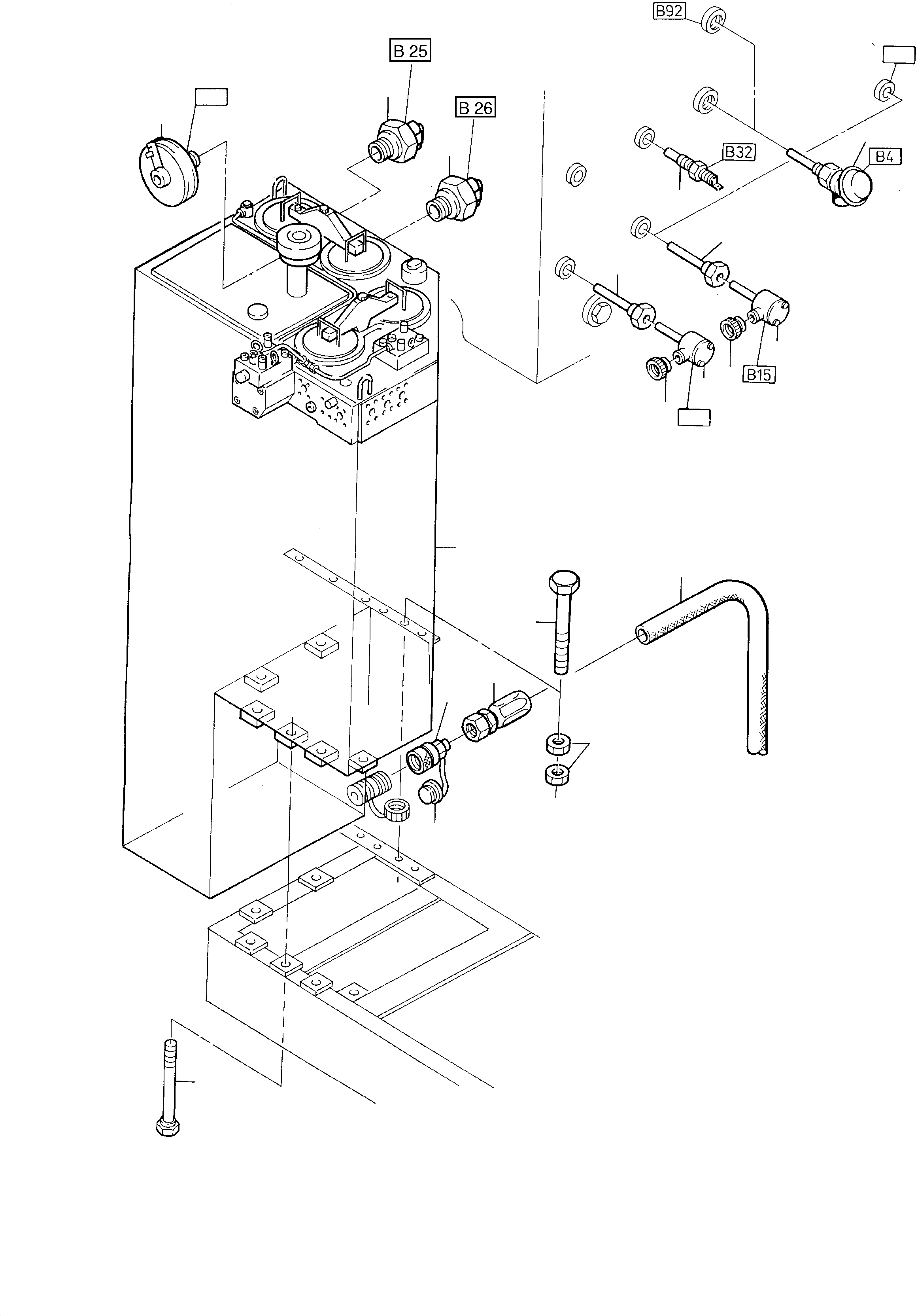 Excavators Mining Komatsu / H285S S/N 78117(G78117) / Main Oil Tank - Mountings(114-1800b : 114-1800b)