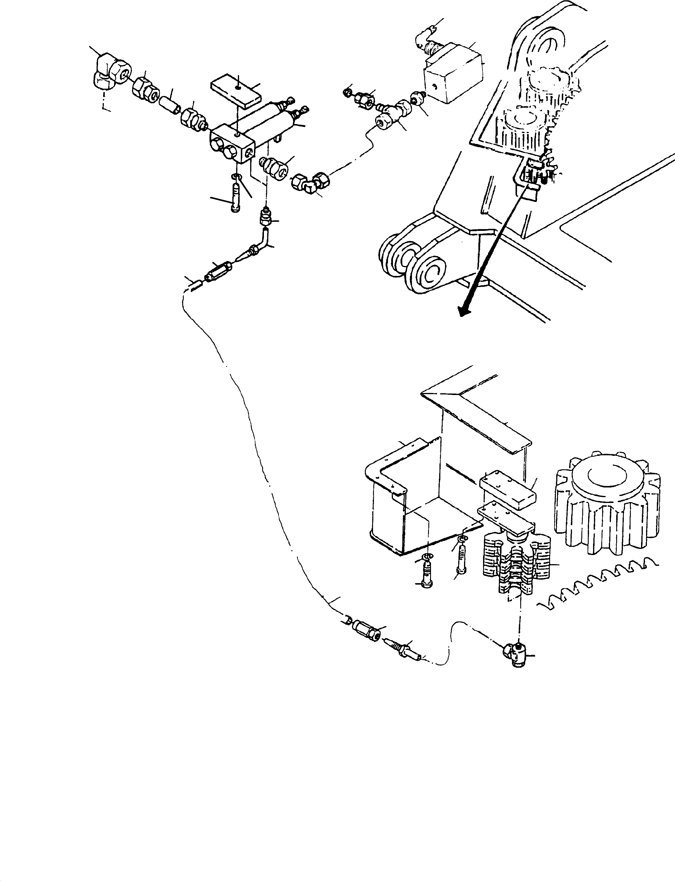 Excavators Mining Komatsu / H285S S/N 78117(G78117) / Pinion Lube Lines(114-2387a : 114-2387a)