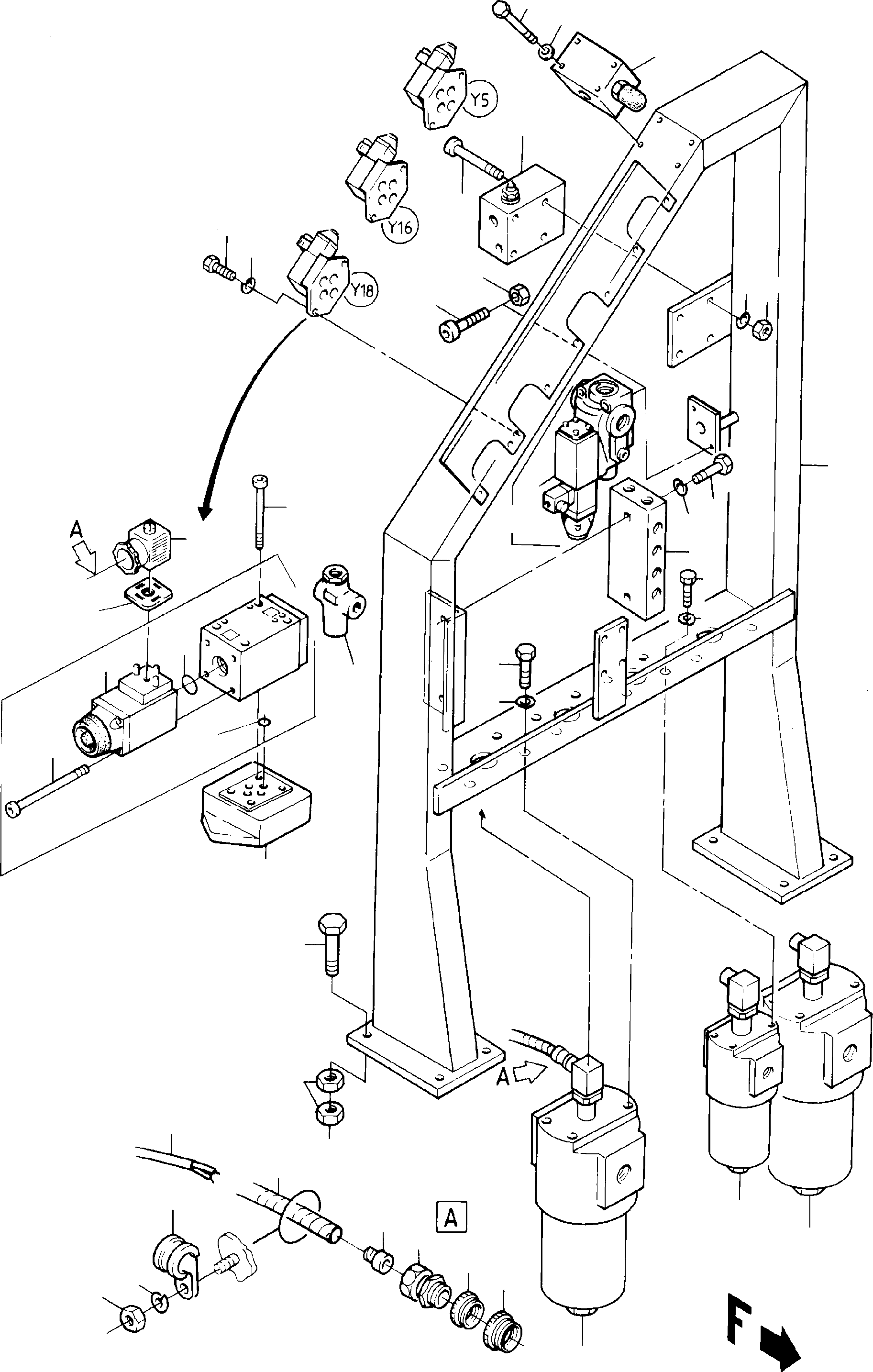 Excavators Mining Komatsu / H285S S/N 78117(G78117) / Filter and Valves Arr. (Pump Distributor Gear)(114-1830b : 114-1830b)