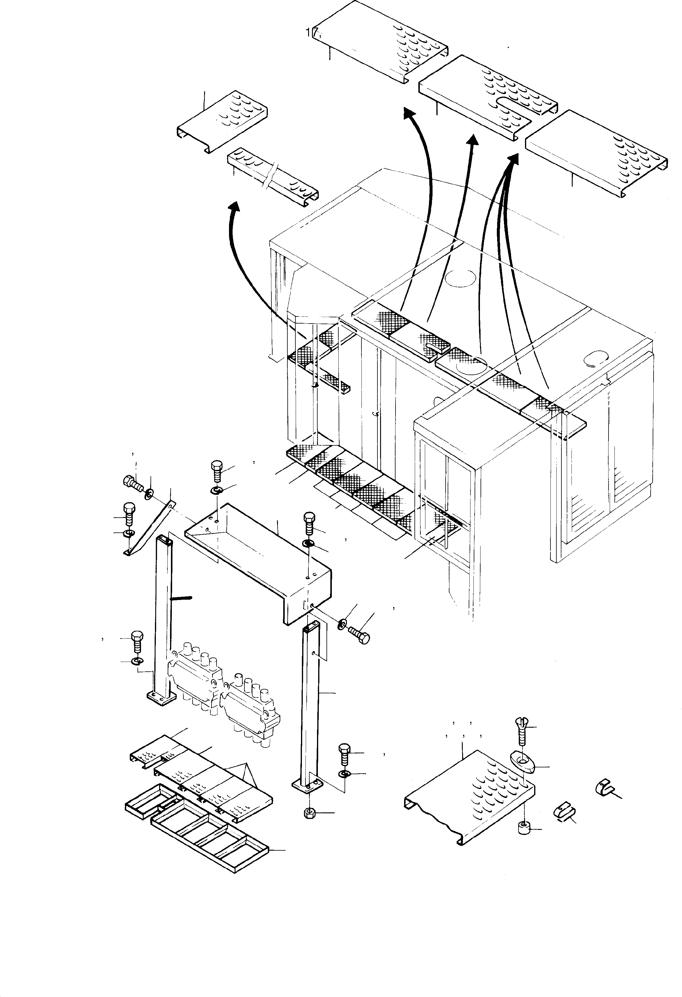 Excavators Mining Komatsu / H285S S/N 78117(G78117) / Grating (Engine and Control Blocks)(114-1958 : 114-1958)