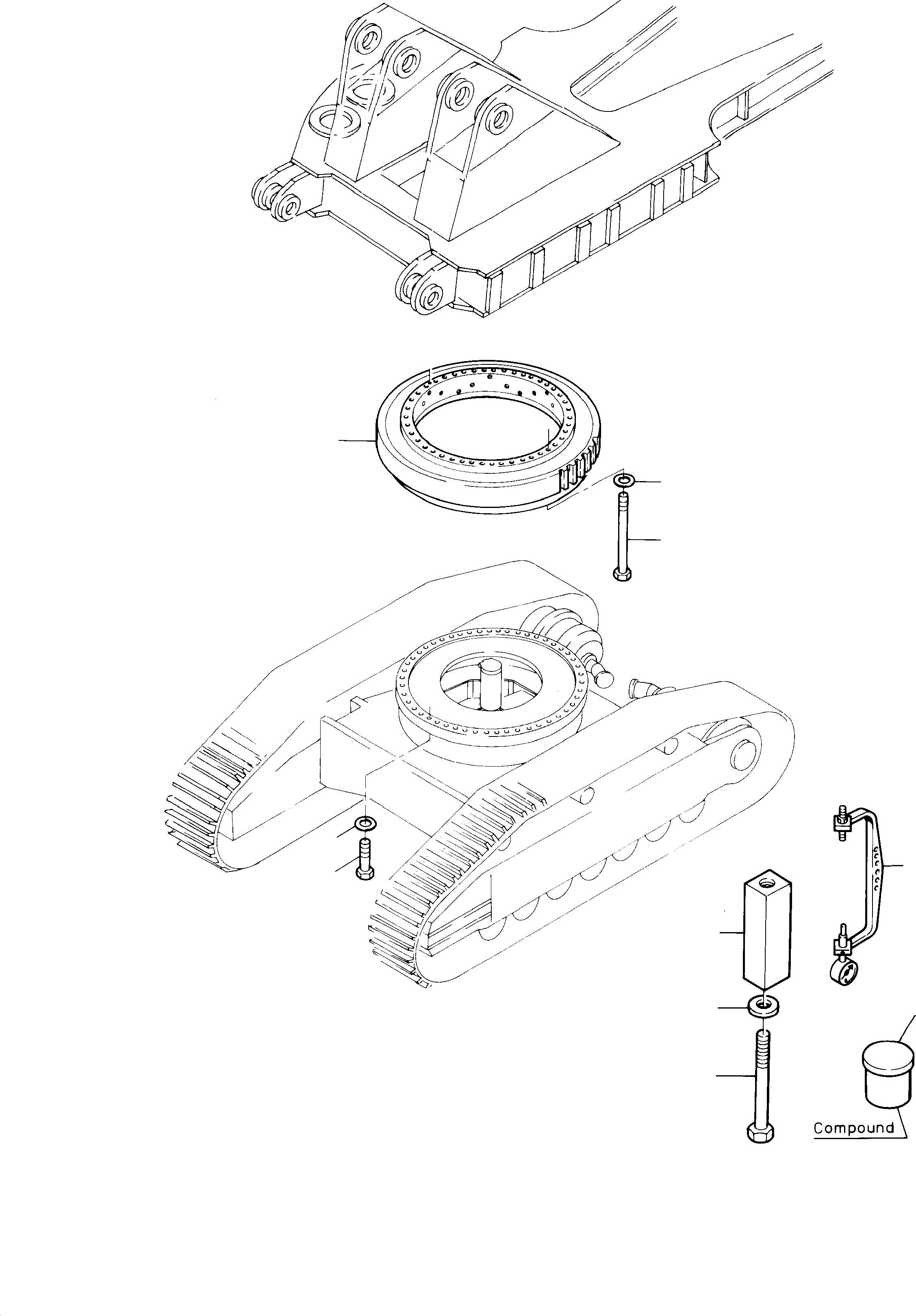 Excavators Mining Komatsu / H285S-E S/N 78128(G78128) / Installation - Slew Ring(114-1100d : 114-1100d)