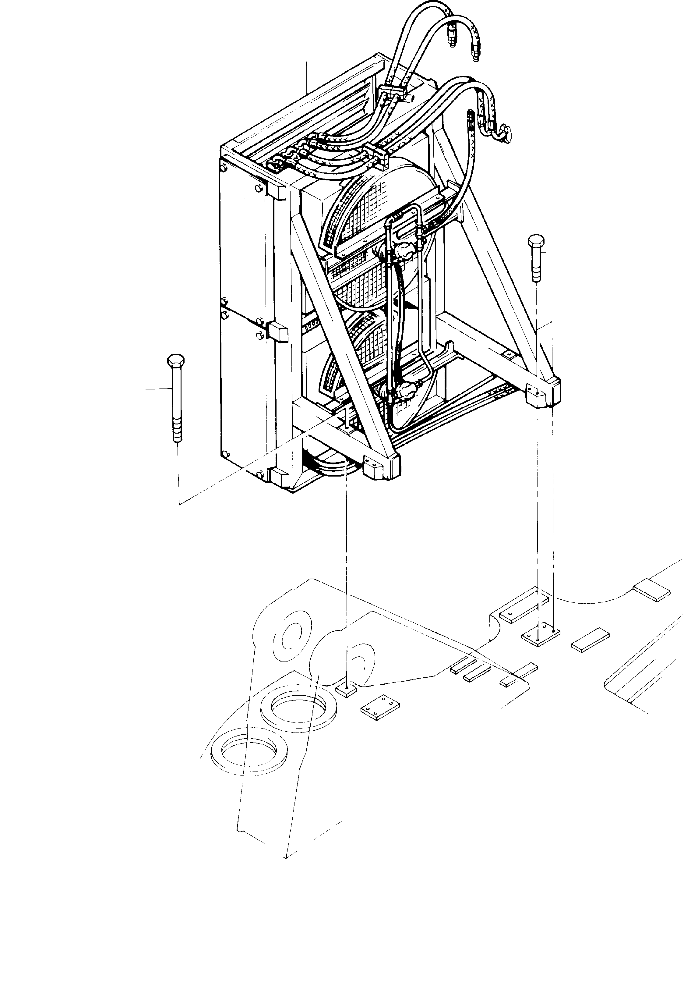 Excavators Mining Komatsu / H285S-E S/N 78128(G78128) / Oil Cooler System, Mountings(114-1810-1a : 114-1810-1a)