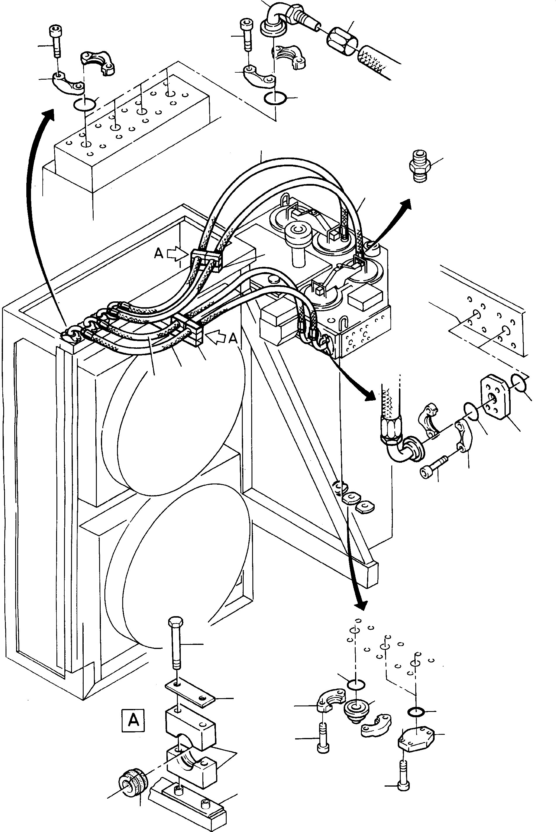 Excavators Mining Komatsu / H285S-E S/N 78128(G78128) / Oil Cooler - Hoses Assy.(114-1816b1 : 114-1816b1)