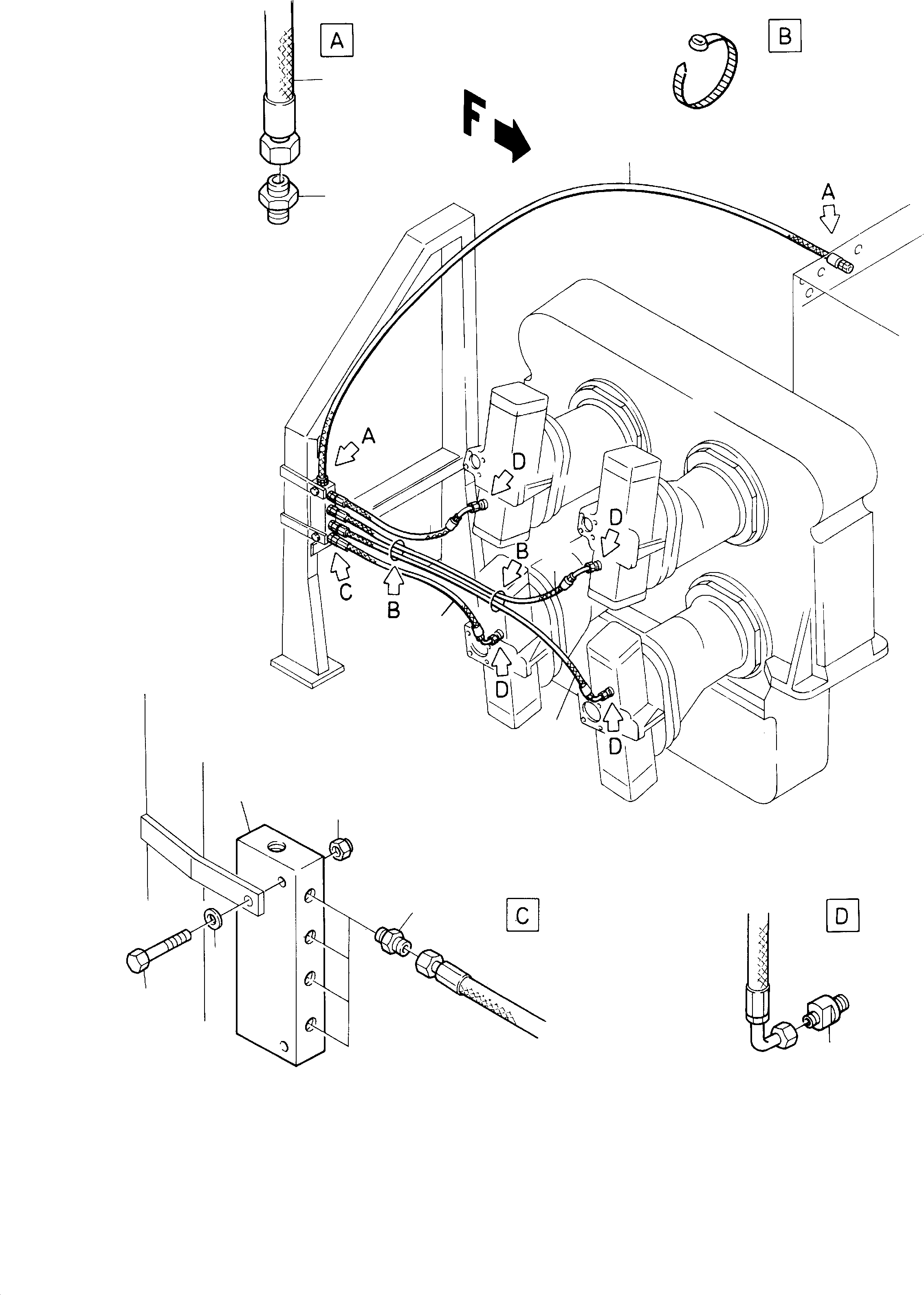 Excavators Mining Komatsu / H285-S S/N 78132(G78132) / External Pilot Oil Chain Arr.(114-1827b : 114-1827b)