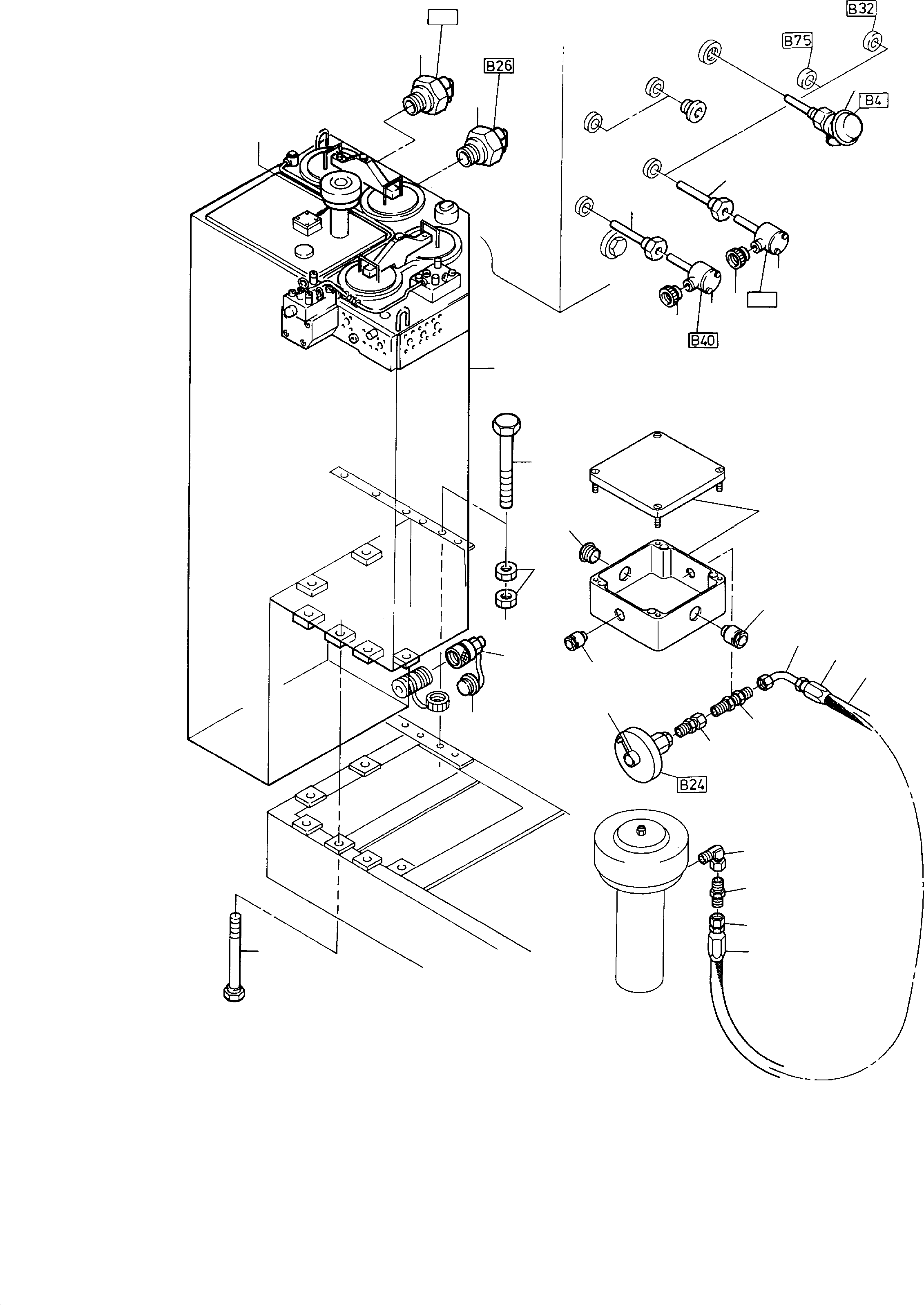 Excavators Mining Komatsu / H285-S S/N 78132(G78132) / Main Oil Tank - Mountings(114-1800b1 : 114-1800b1)
