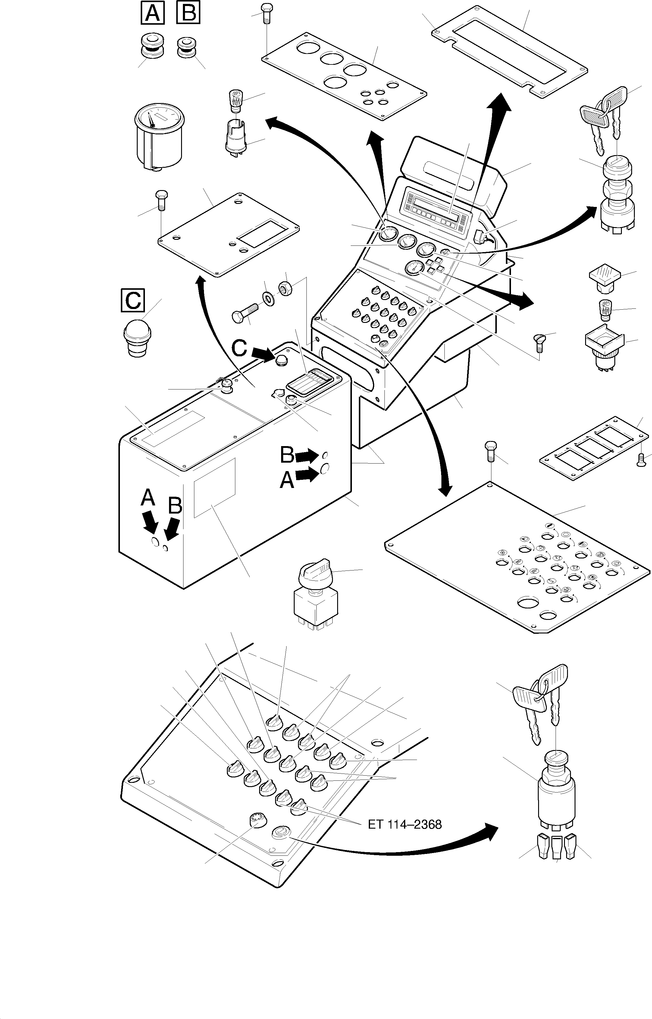 Excavators Mining Komatsu / H285-S S/N 78132(G78132) / Operation Panel - ECS/T(114-1922 : 114-1922)