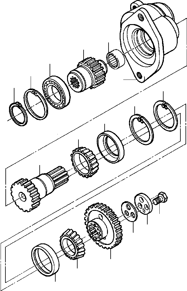 Graders Komatsu / GD530A/AW-2EY S/N 210098-Up(GD5302EY) / TRANSFER CASE(10-078 : 10AR3959.003)
