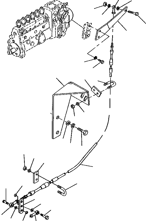 Graders Komatsu / GD530A/AW-2EY S/N 210098-Up(GD5302EY) / THROTTLE CONTROL(12-020 : 12BV381.001)