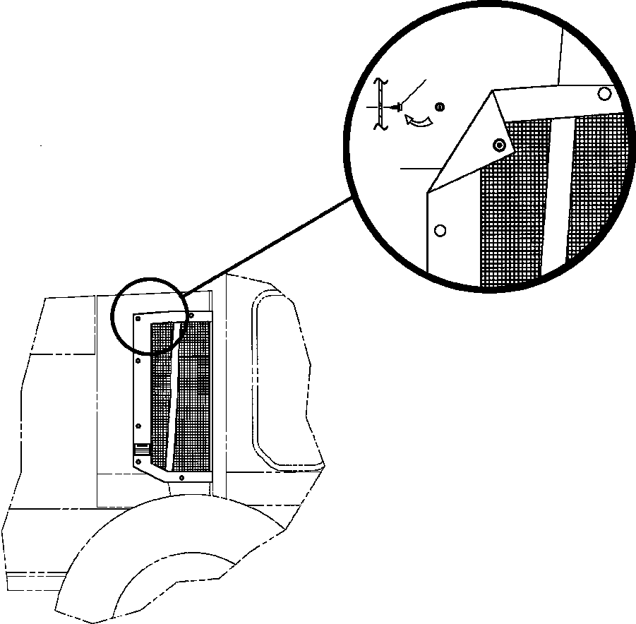 Graders Komatsu / GD530A/AW-2A/2B/2C w/S6D102 S/N 202002-UP(GD530A2) / RADIATOR GRILLE SCREEN S/N 202559 & UP(06-014 : 06AV586.001)