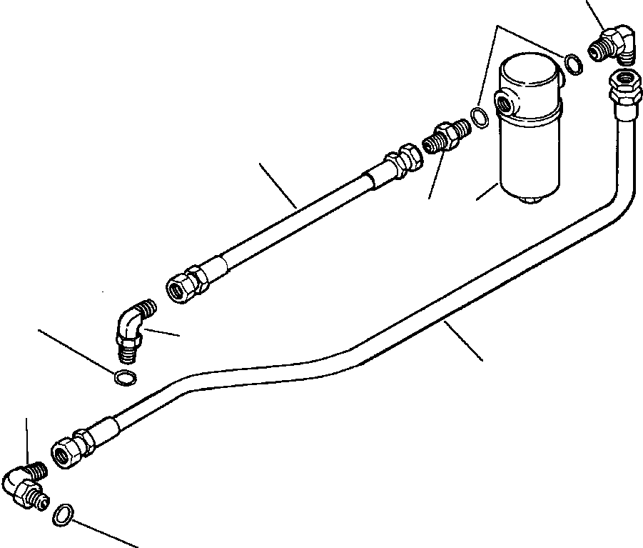 Graders Komatsu / GD530A/AW-2A/2B/2C w/S6D102 S/N 202002-UP(GD530A2) / CONVERTER OIL FILTER LINES(07-012 : 07BMG8II.001)