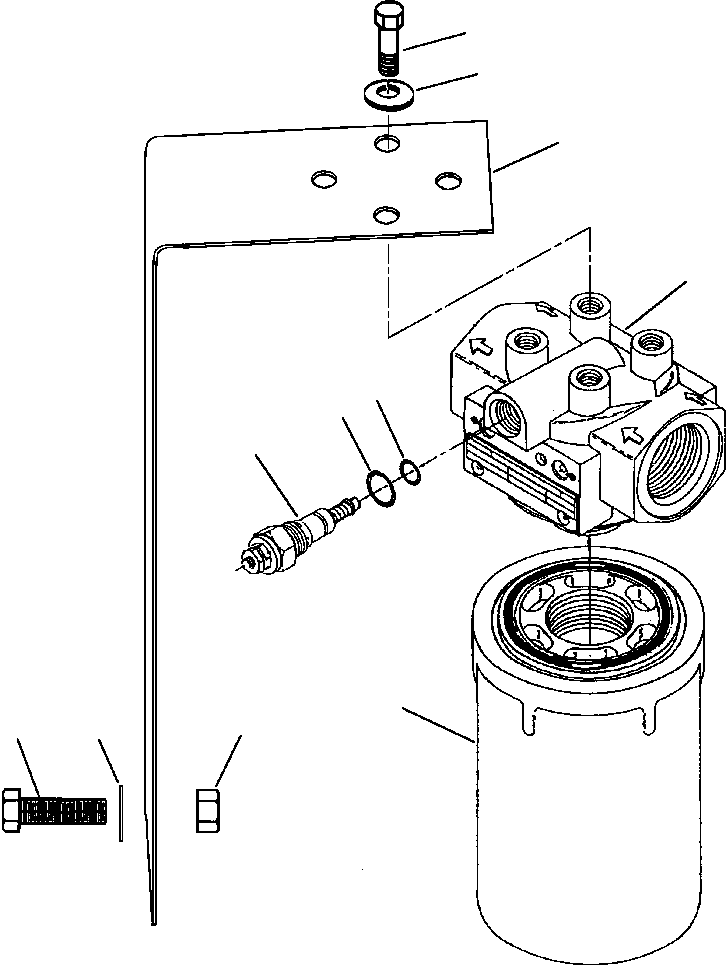 Graders Komatsu / GD530A/AW-2A/2B/2C w/S6D102 S/N 202002-UP(GD530A2) / CONVERTER OIL FILTER S/N 202843 & BELOW(07-014 : 07BMG8II.OO2)