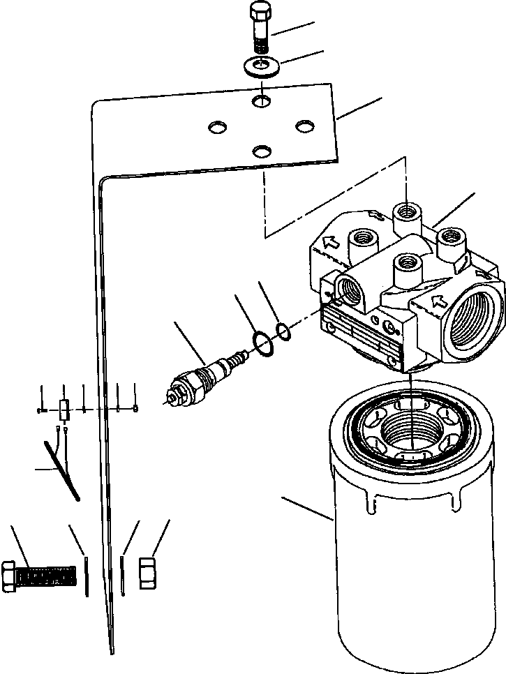 Graders Komatsu / GD530A/AW-2A/2B/2C w/S6D102 S/N 202002-UP(GD530A2) / CONVERTER OIL FILTER S/N 202844 & ABOVE(07-016 : 07BMG580.001)