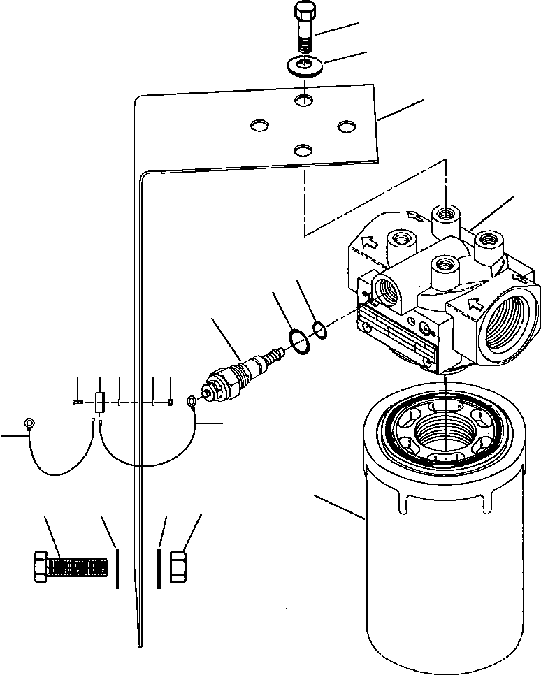 Graders Komatsu / GD530A/AW-2A/2B/2C w/S6D102 S/N 202002-UP(GD530A2) / DIFFERENTIAL OIL FILTER(07-018 : 07BMG586.002)