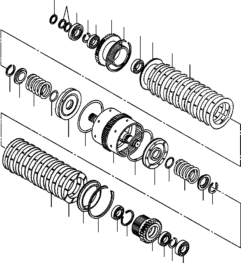 Graders Komatsu / GD530A/AW-2A/2B/2C w/S6D102 S/N 202002-UP(GD530A2) / CLUTCH PACK - 1 & 5(07-024 : 07CZG8II.001)