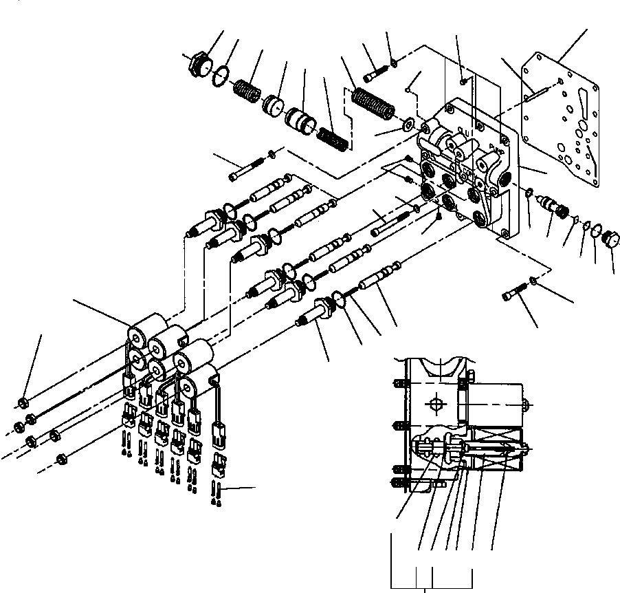 Graders Komatsu / GD530A/AW-2A/2B/2C w/S6D102 S/N 202002-UP(GD530A2) / TRANSMISSION CONTROL VALVE(07-038 : 07EMG8II.001)