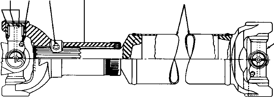 Graders Komatsu / GD530A/AW-2A/2B/2C w/S6D102 S/N 202002-UP(GD530A2) / DRIVE SHAFT(07-040 : 07ERG381.001)