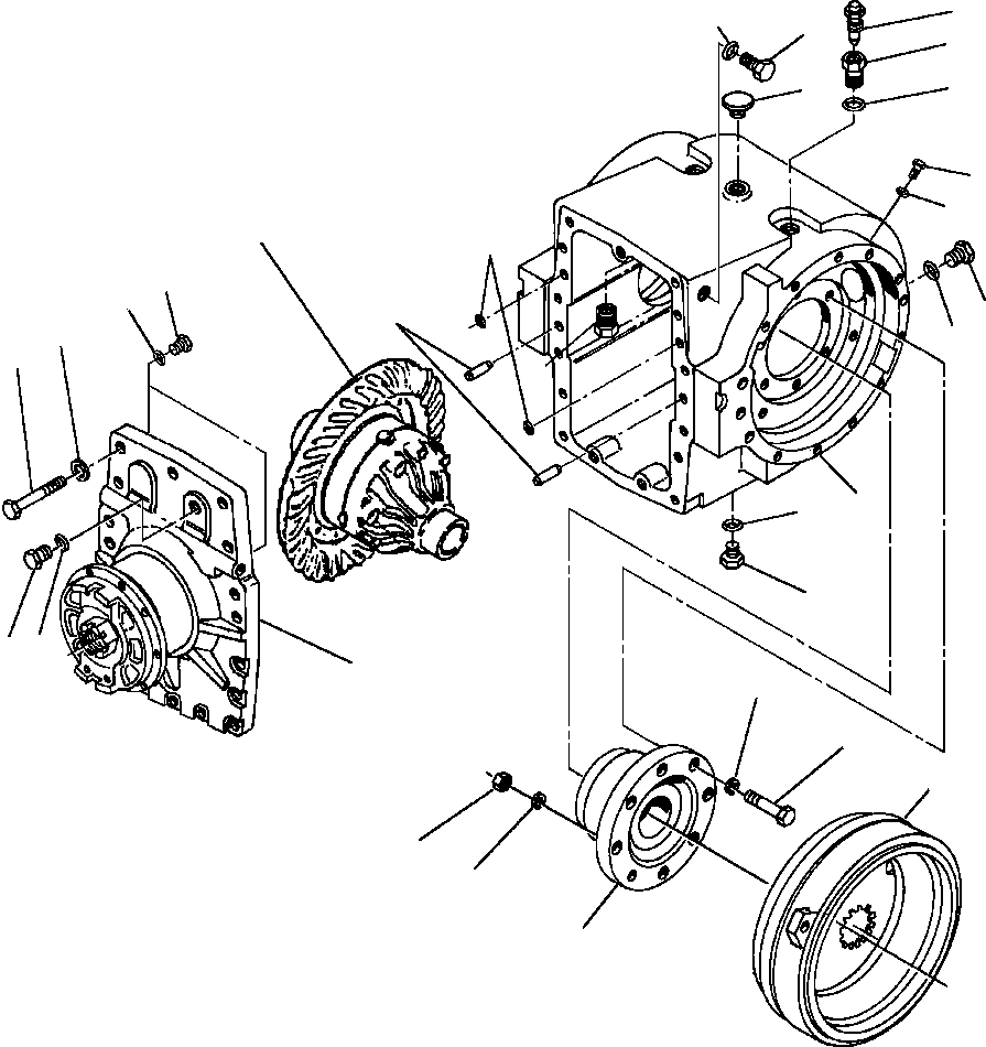 Graders Komatsu / GD530A/AW-2A/2B/2C w/S6D102 S/N 202002-UP(GD530A2) / LOCK/UNLOCK DIFFERENTIAL CASE ASSEMBLY(07-068 : 07HHG381.006)