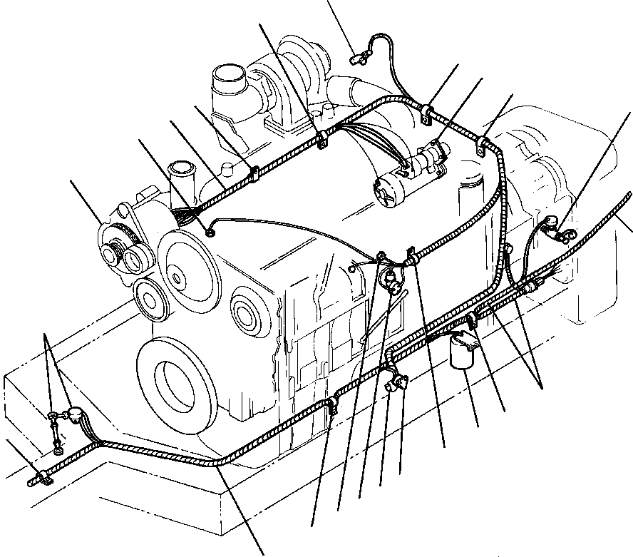 Graders Komatsu / GD530A/AW-2A/2B/2C w/S6D102 S/N 202002-UP(GD530A2) / ENGINE WIRING(08-002 : 08ADG532.001)