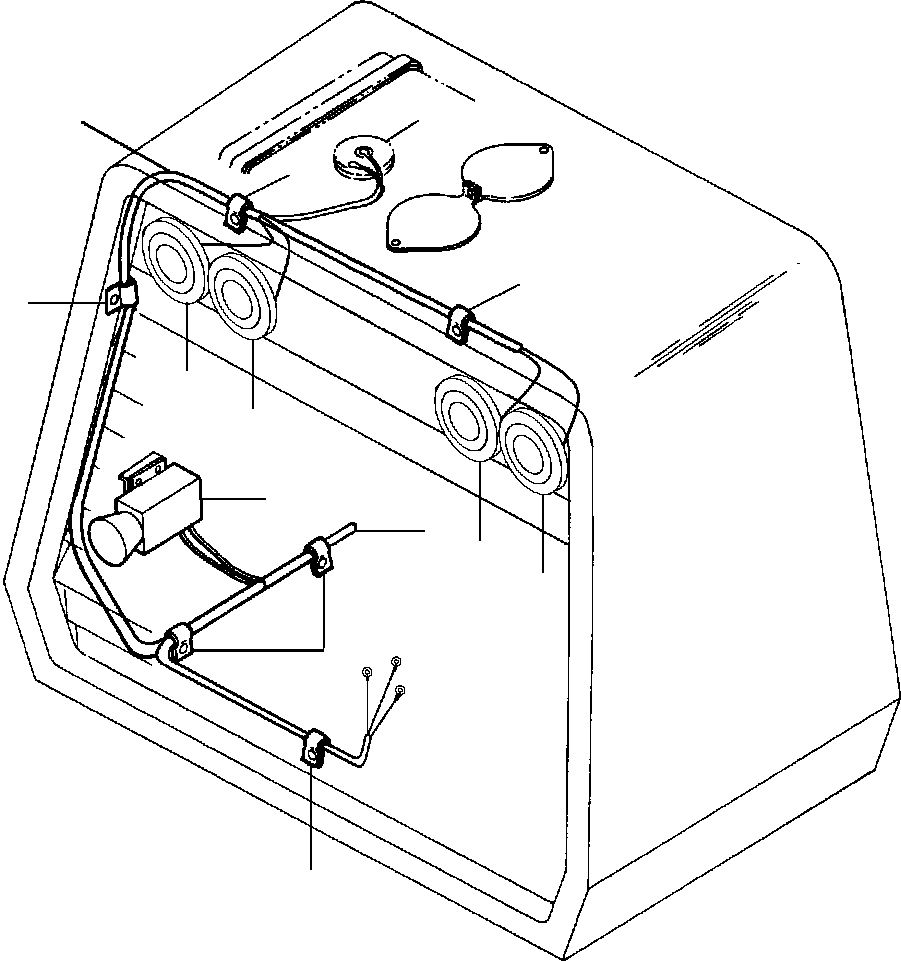 Graders Komatsu / GD530A/AW-2A/2B/2C w/S6D102 S/N 202002-UP(GD530A2) / REAR WIRING(08-004 : 08ADG532.002)