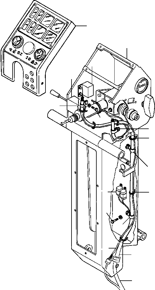 Graders Komatsu / GD530A/AW-2A/2B/2C w/S6D102 S/N 202002-UP(GD530A2) / STEERING CONSOLE WIRING(08-008 : 08ADG532.003)