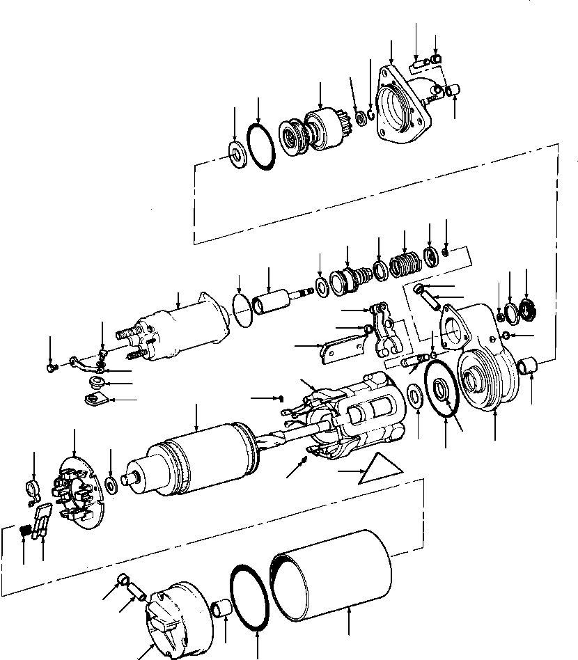 Graders Komatsu / GD530A/AW-2A/2B/2C w/S6D102 S/N 202002-UP(GD530A2) / CRANKING MOTOR(08-022 : 08AVG381.001)