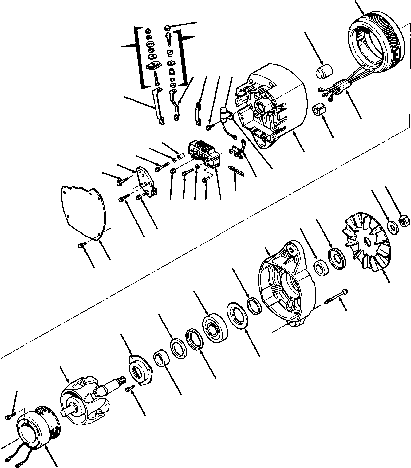 Graders Komatsu / GD530A/AW-2A/2B/2C w/S6D102 S/N 202002-UP(GD530A2) / ALTERNATOR - 50 AMP(08-028 : 08AZT12C.001)