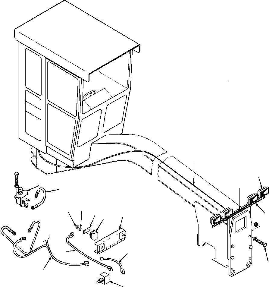 Graders Komatsu / GD530A/AW-2A/2B/2C w/S6D102 S/N 202002-UP(GD530A2) / FRONT BAR HI-LOW BEAM HEAD LIGHT INSTALLATION HALOGEN LAMPS(08-040 : 08BDG532.002)