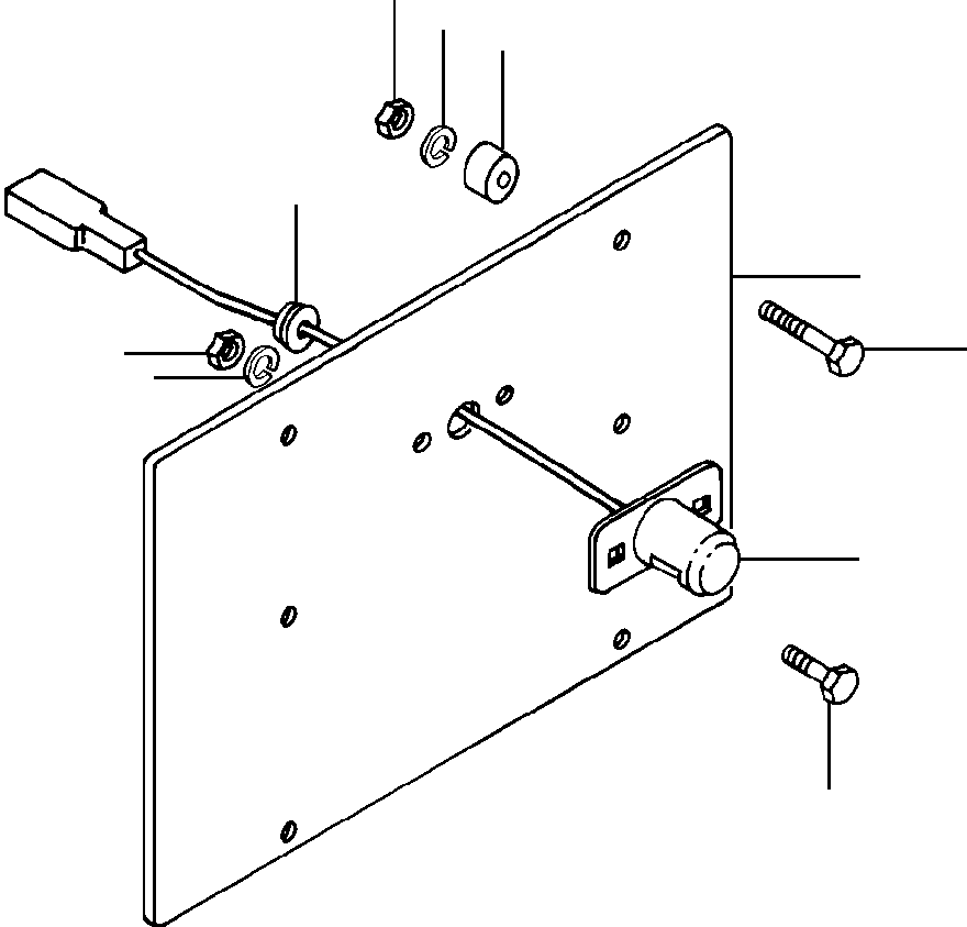 Graders Komatsu / GD530A/AW-2A/2B/2C w/S6D102 S/N 202002-UP(GD530A2) / LICENSE PLATE BRACKET(08-052 : 08BDG381.003)