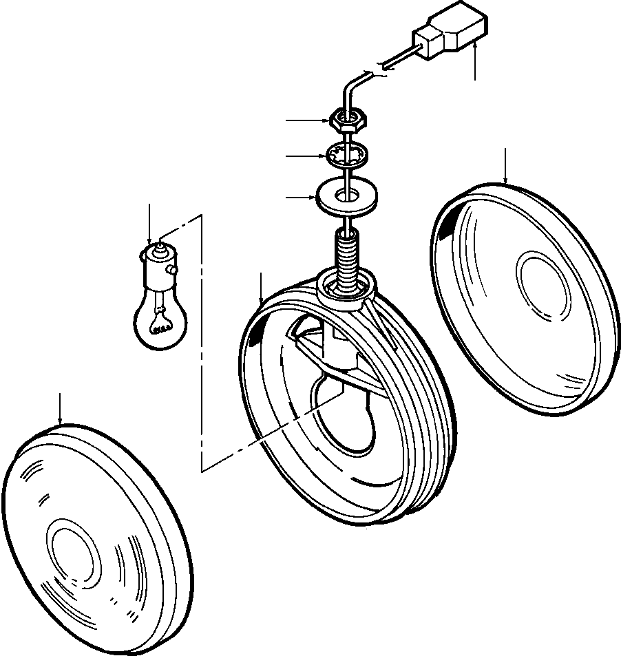 Graders Komatsu / GD530A/AW-2A/2B/2C w/S6D102 S/N 202002-UP(GD530A2) / TURN SIGNAL LAMP(08-058 : 08BZ4151.001)