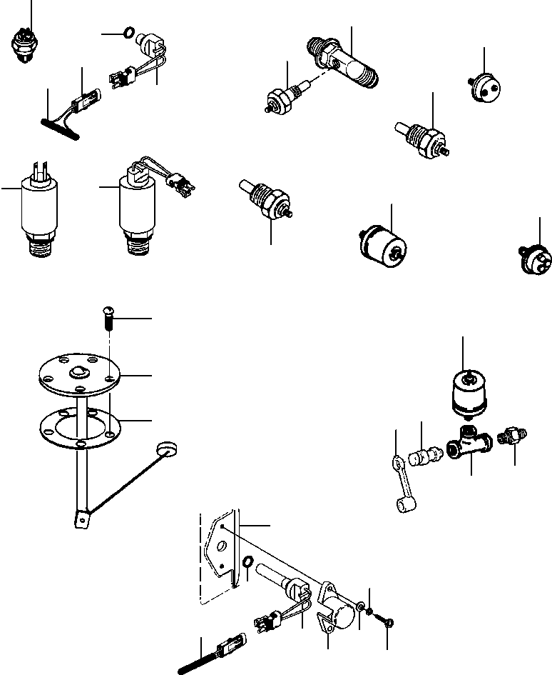 Graders Komatsu / GD530A/AW-2A/2B/2C w/S6D102 S/N 202002-UP(GD530A2) / SENDING UNITS S/N 202843 AND DOWN(08-060 : 08CDG580.001)