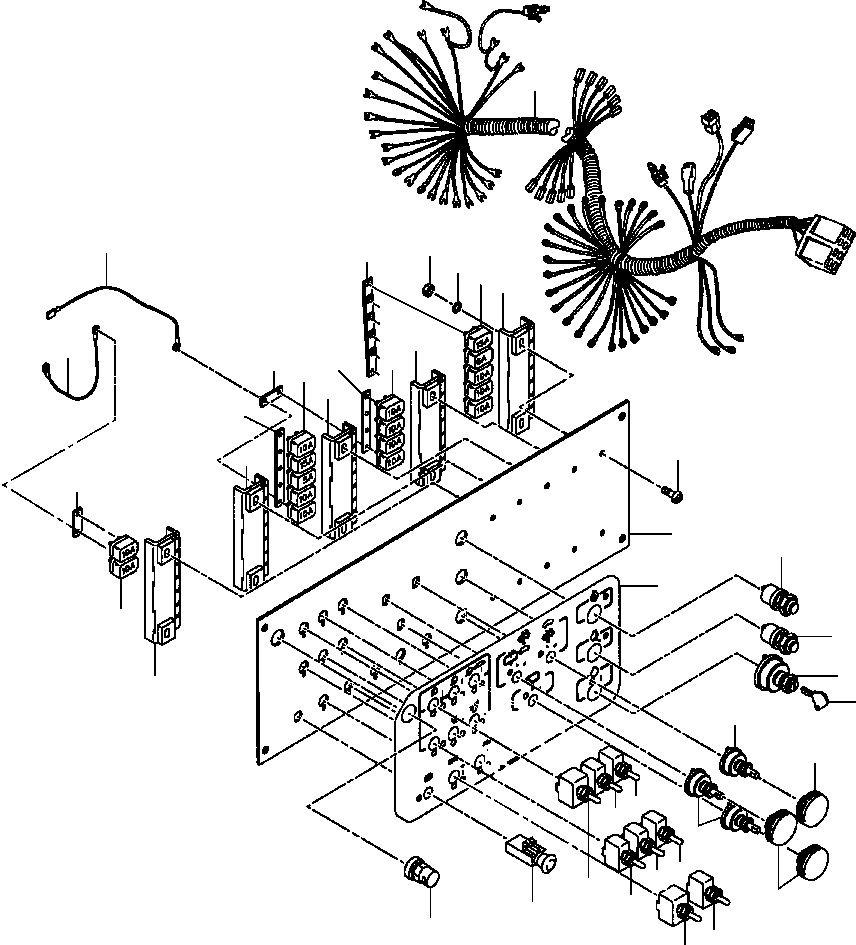 Graders Komatsu / GD530A/AW-2A/2B/2C w/S6D102 S/N 202002-UP(GD530A2) / CONSOLE SWITCH PANEL(11-002 : 11AHG532.002)