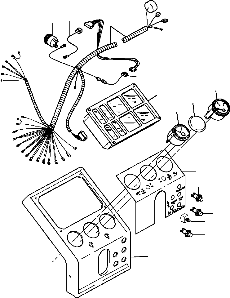 Graders Komatsu / GD530A/AW-2A/2B/2C w/S6D102 S/N 202002-UP(GD530A2) / STEERING CONSOLE INSTRUMENT PANEL(11-006 : 11AHG532.003)